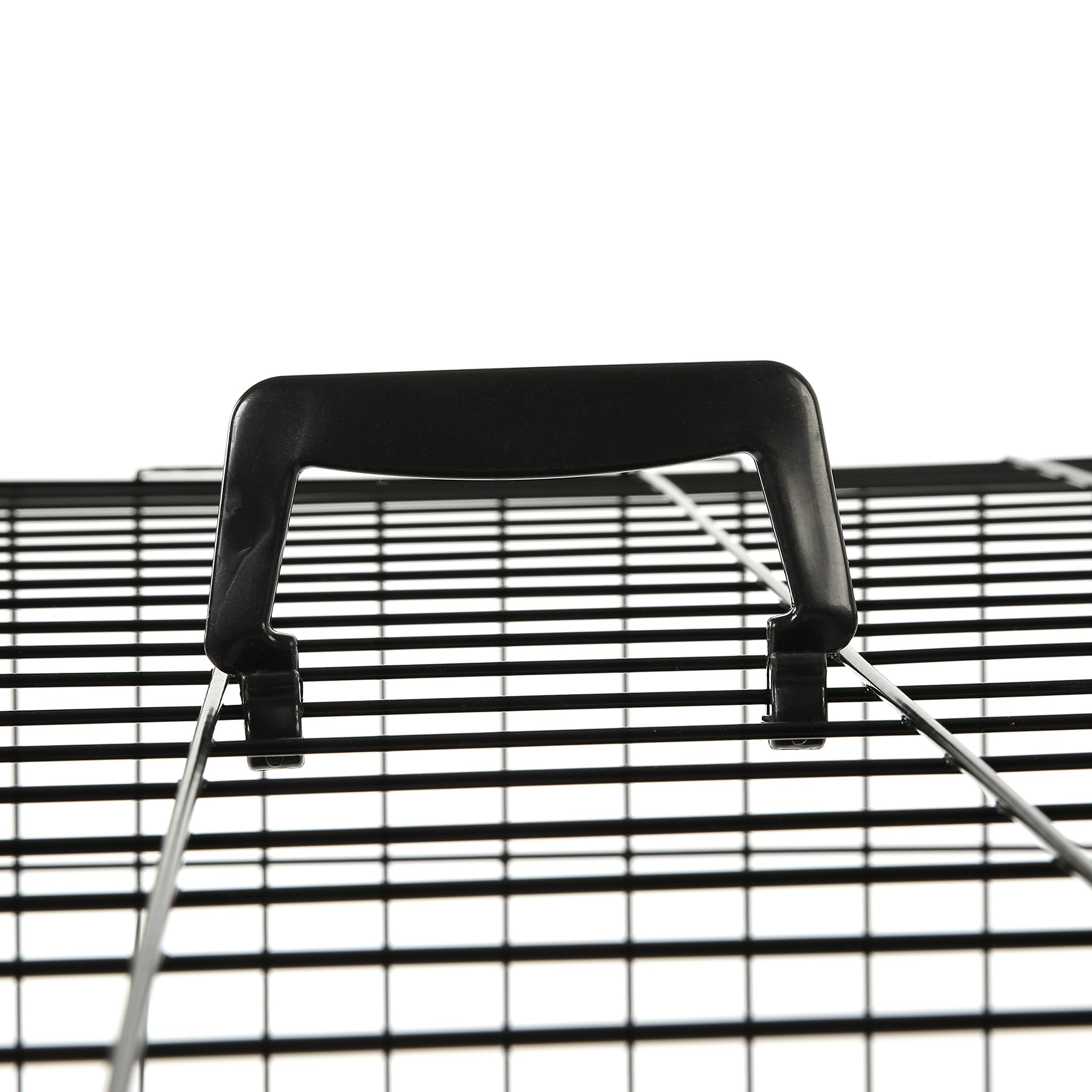 Tresko Dog Cage 107 X 71 X 77 Cm Foldable With 2 Doors Transport Cage Car Dog Box With Base Tray Transport Box Wire Cage