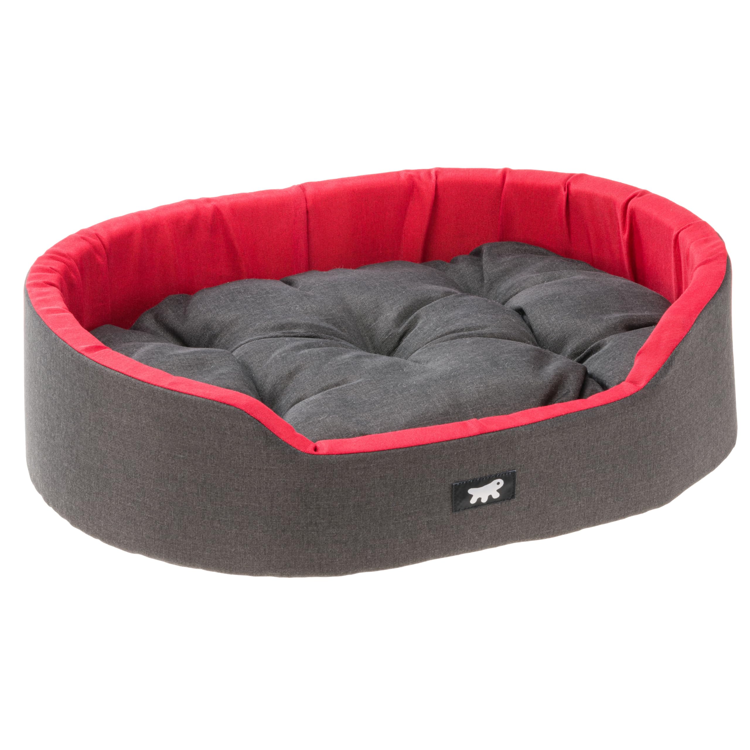 Ferplast Dog Bed Dandy  Removable, Washable Cushion, Cotton Cover with Soft Padding, also ideal as a Cat Bed, 45 x 35 xh 13 cm,