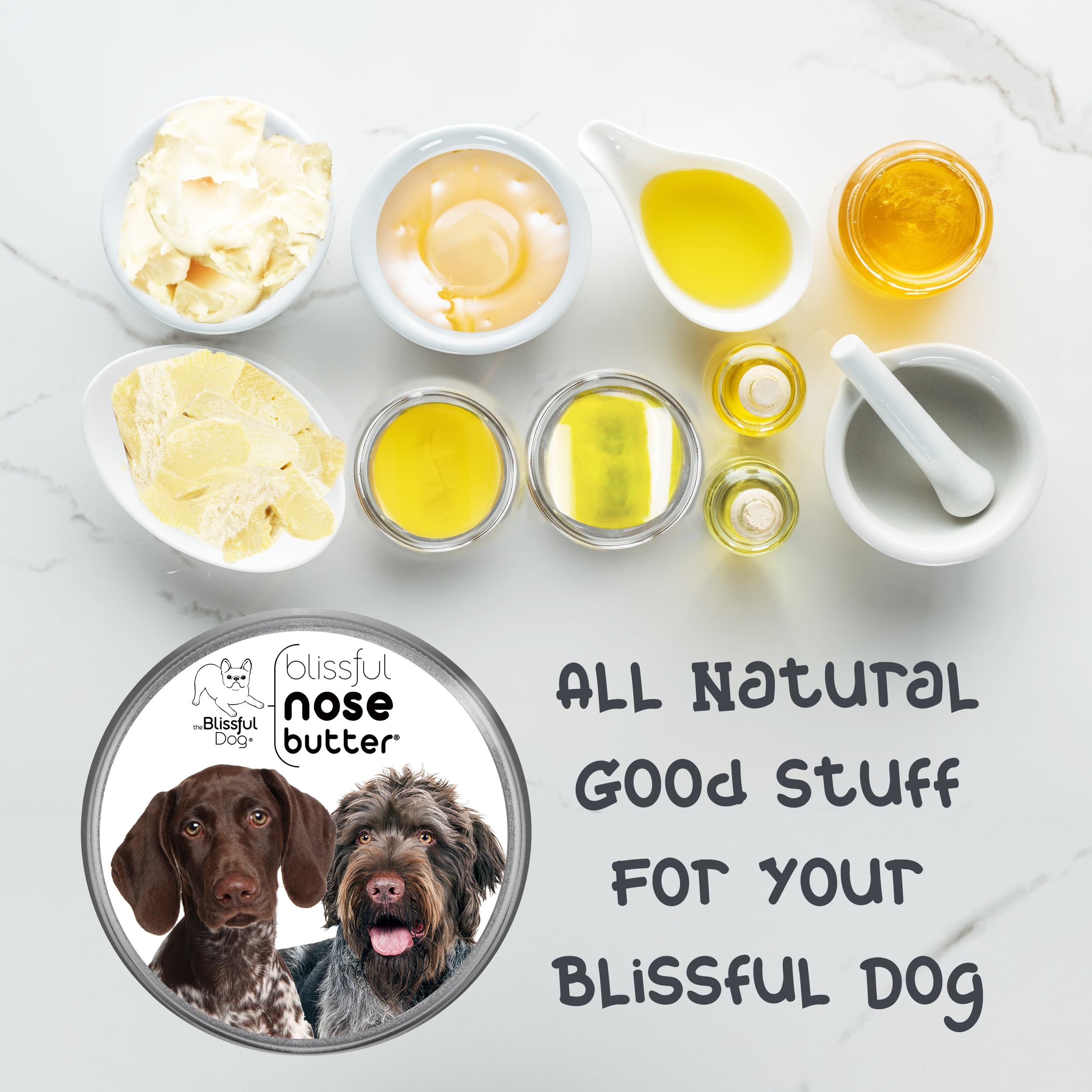The Blissful Dog German Shorthaired Pointer Nose Butter, Versatile Dog Nose Balm for Dry Nose, Handcrafted Nose Moisturizer, Eas