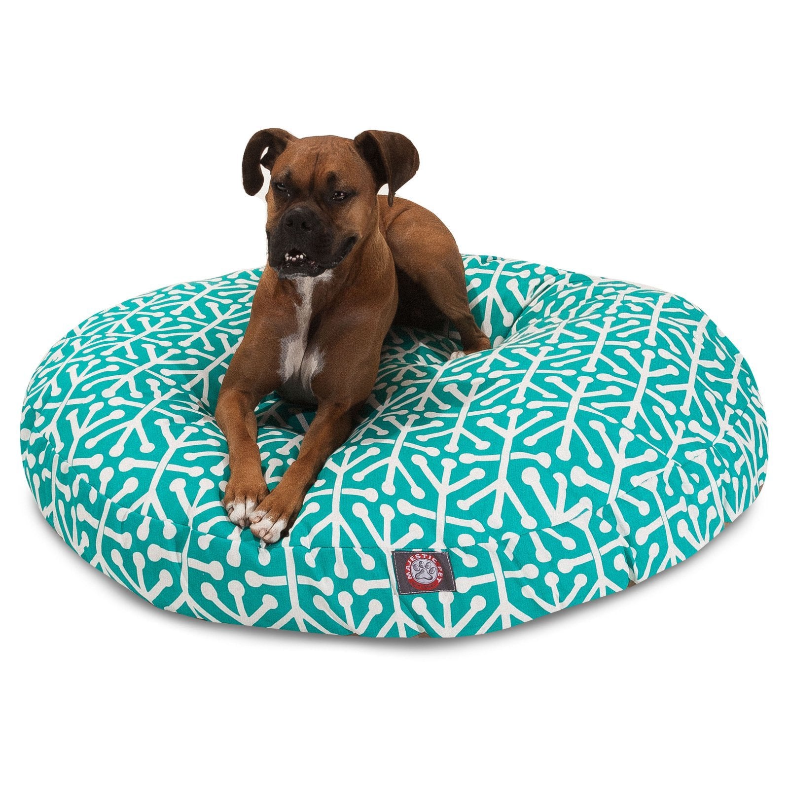 Orange Aruba Medium Round Indoor Outdoor Pet Dog Bed With Removable Washable Cover By Majestic Pet Products