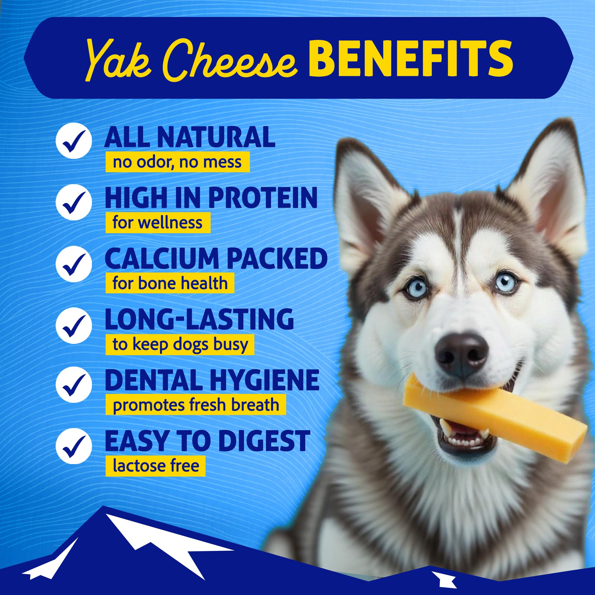 Himalayan Dog chew Original Yak cheese Dog chews, 100 Natural, Long Lasting, gluten Free, Healthy  Safe Dog Treats, Lactose  gra