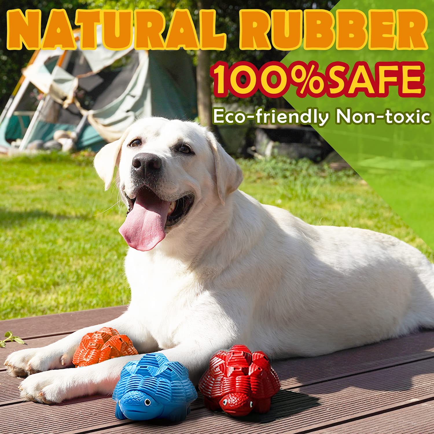 Yilako Dog Toys For Aggressive Chewers, Heavy Duty Tough Dog Toy For Large Dogs, Indestructible Squeaky Dog Toys