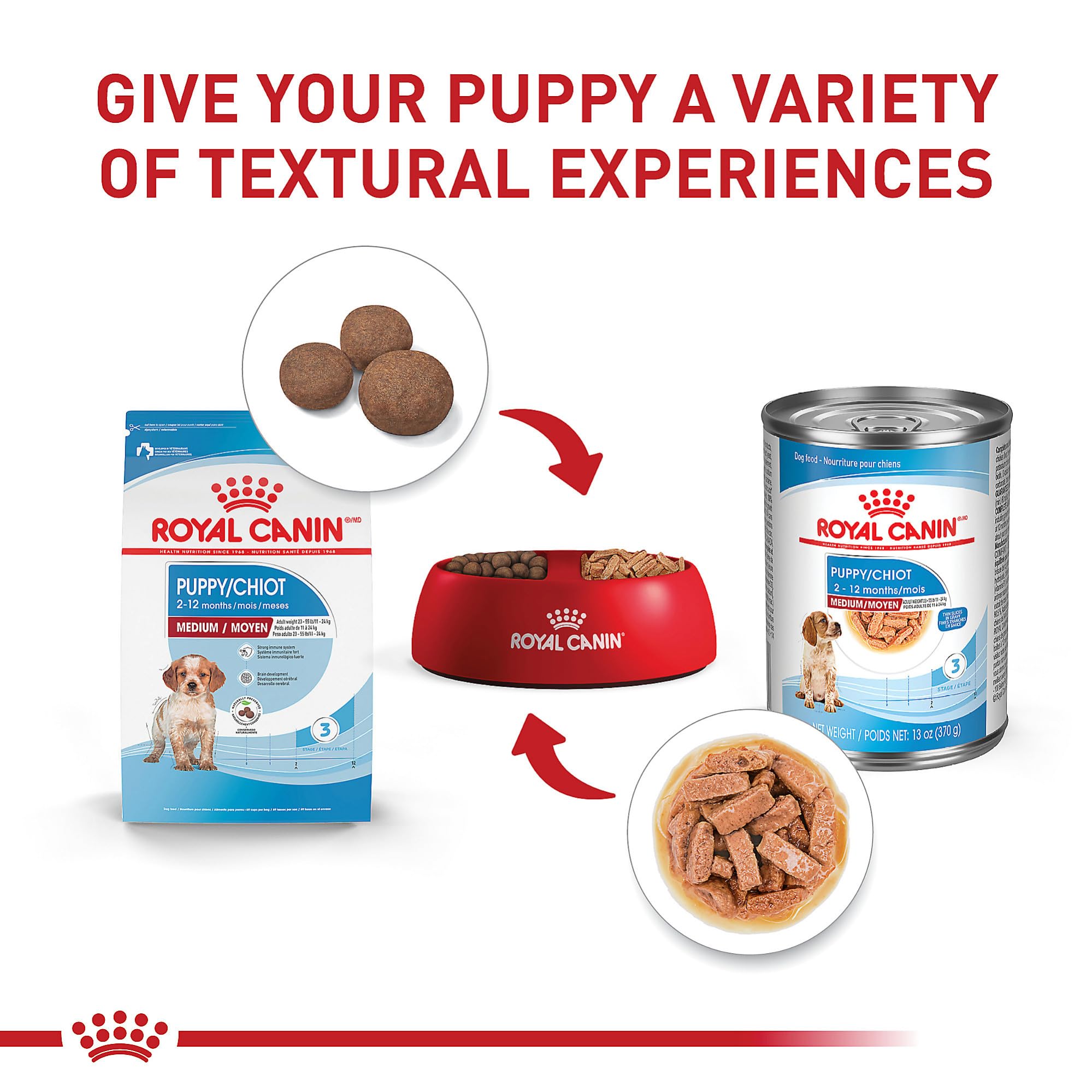 Royal Canin Size Health Nutrition Medium Breed Dry Puppy Food, Supports Brain Development, Immune Support and Digestive Health,