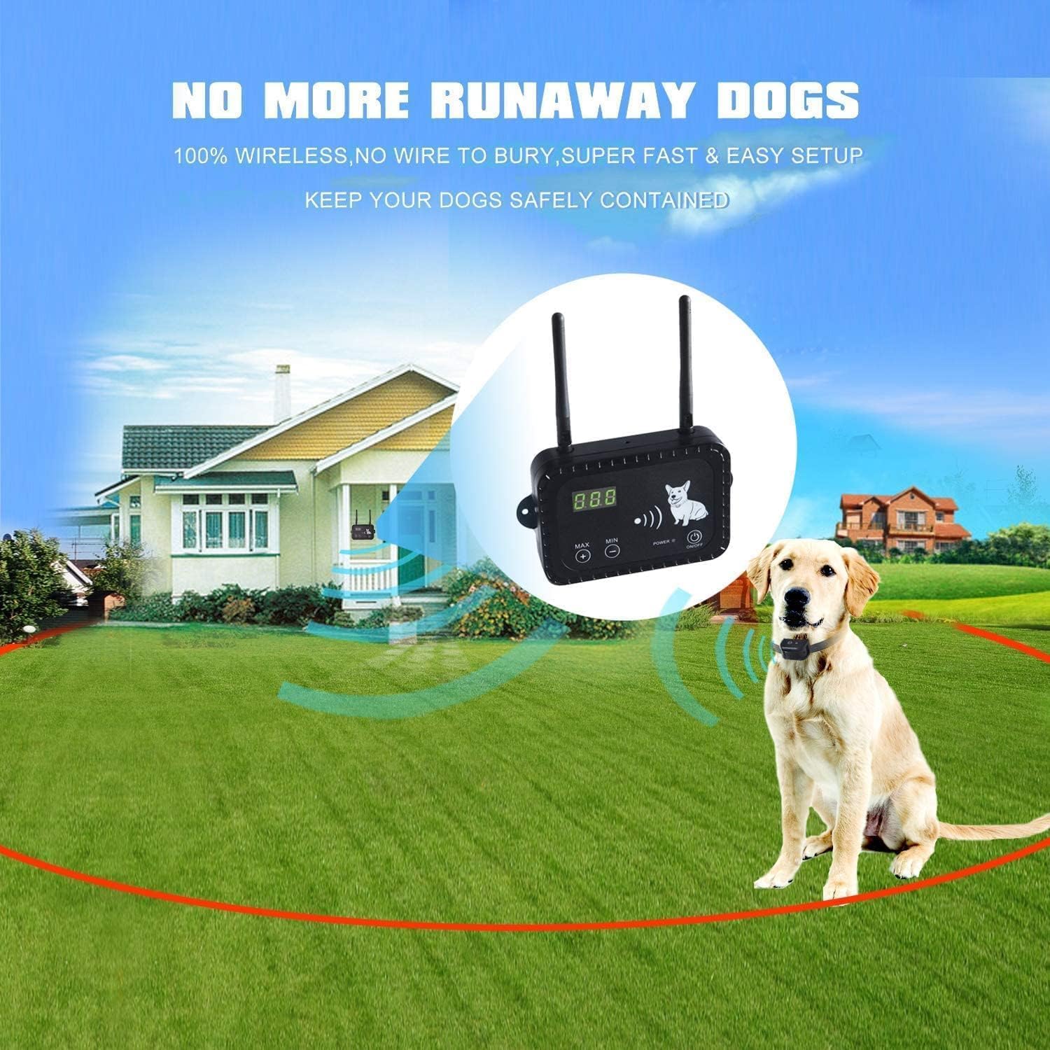 JUSTPET Wireless Dog Fence Electric Pet Container System
