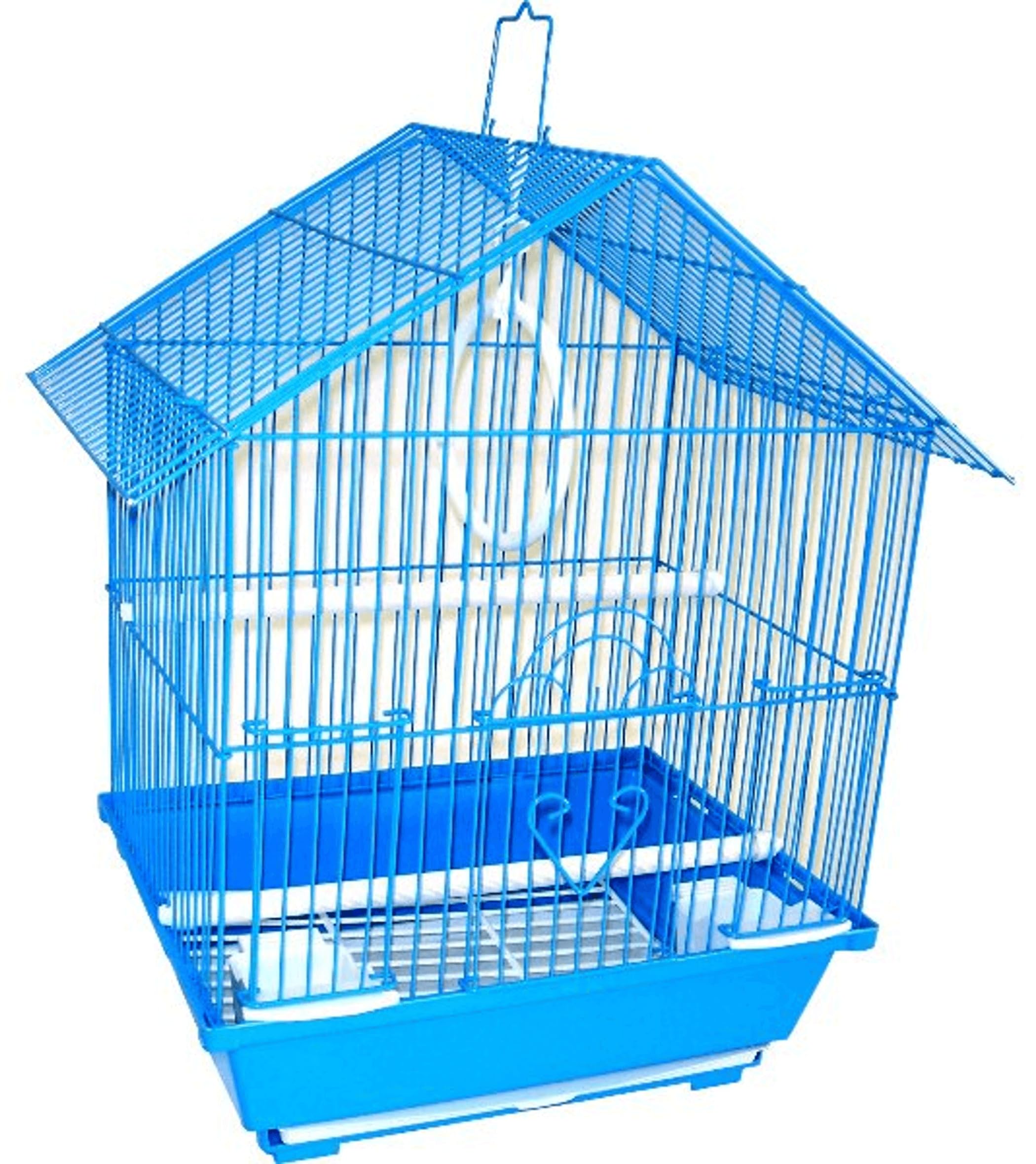 Yml A1114Mblu House Top Style Small Parakeet Cage, 11'' X 9'' X 16''