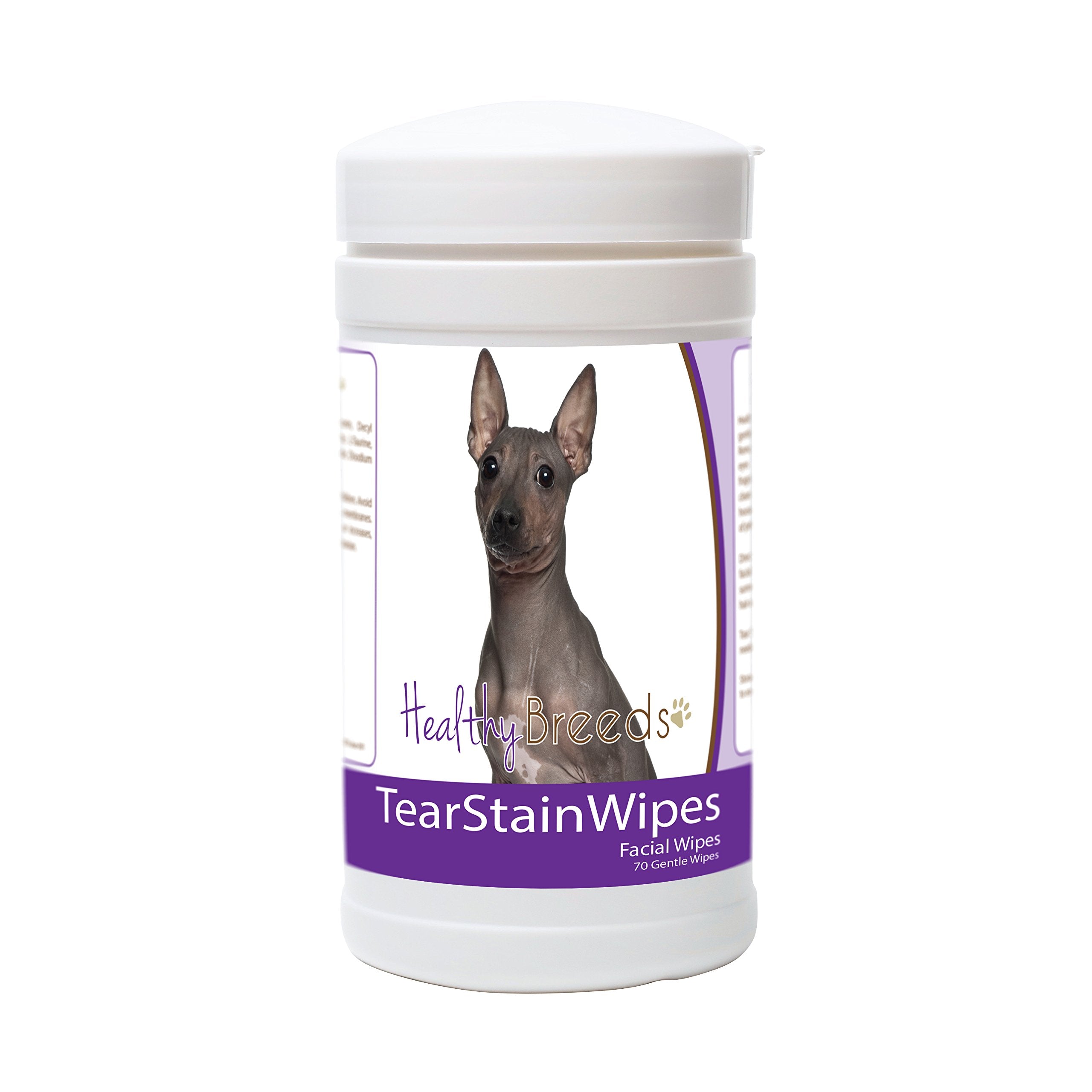 Healthy Breeds American Hairless Terrier Tear Stain Wipes 70 Count