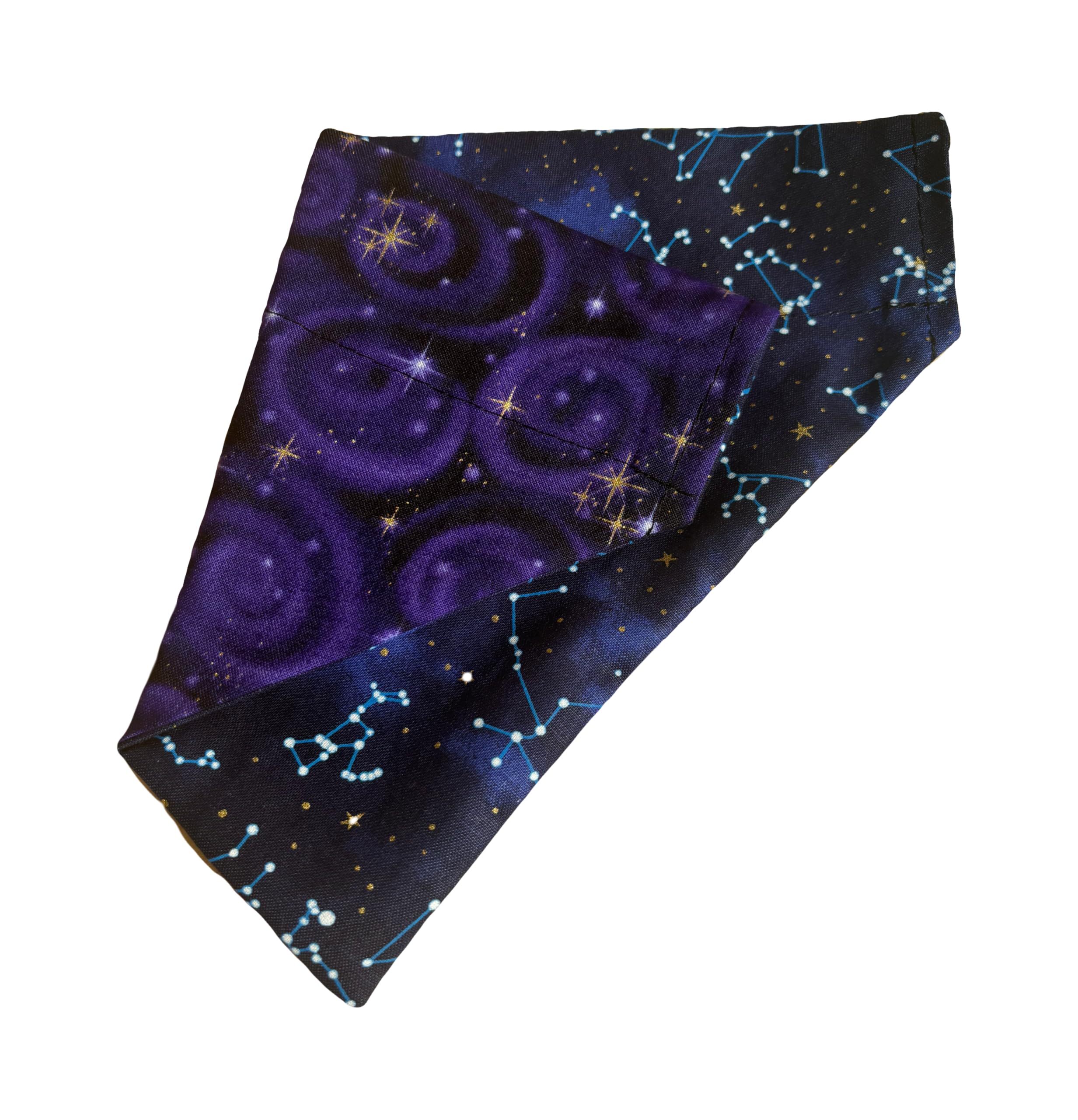 Astronomy Dog Bandana | Stars | Constellations | Purple | Blue | Galaxy | Space | Reversible Dog Bandana | Slip Over The Collar 