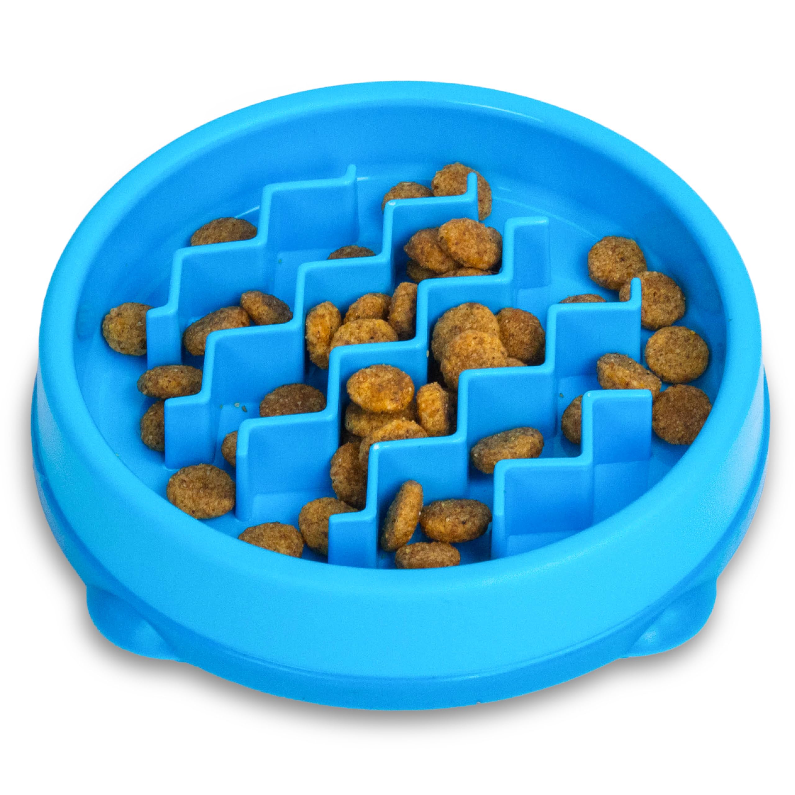 Catstages Kitty Slow Feeder Cat Bowl, Blue