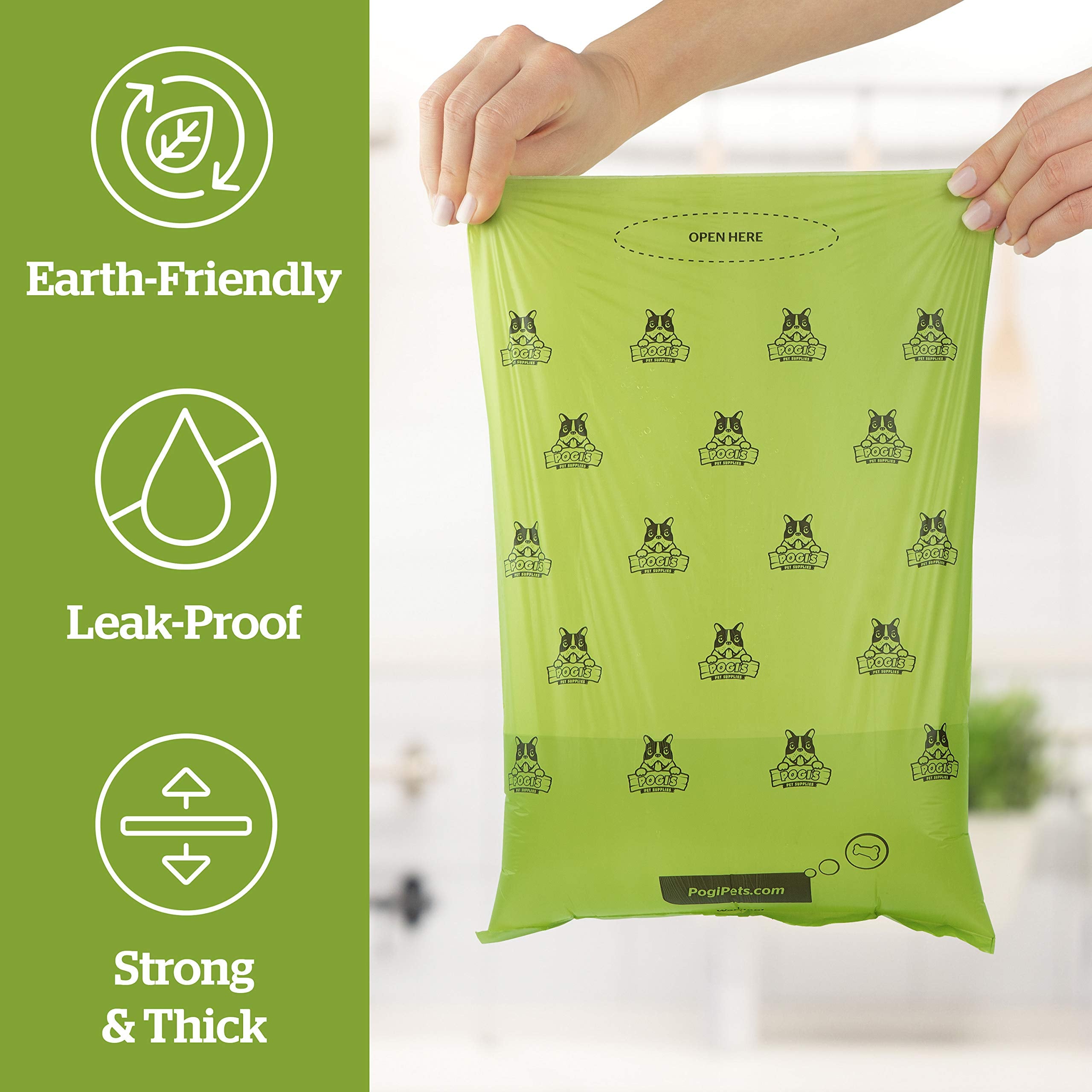 Pogi? Dog Poop Bags Bulk - 60 Unscented Rolls (900 Doggie Poop Bags) - Leak-Proof Dog Waste Bags - Ultra Thick, Extra Large Poop Bags For Dogs