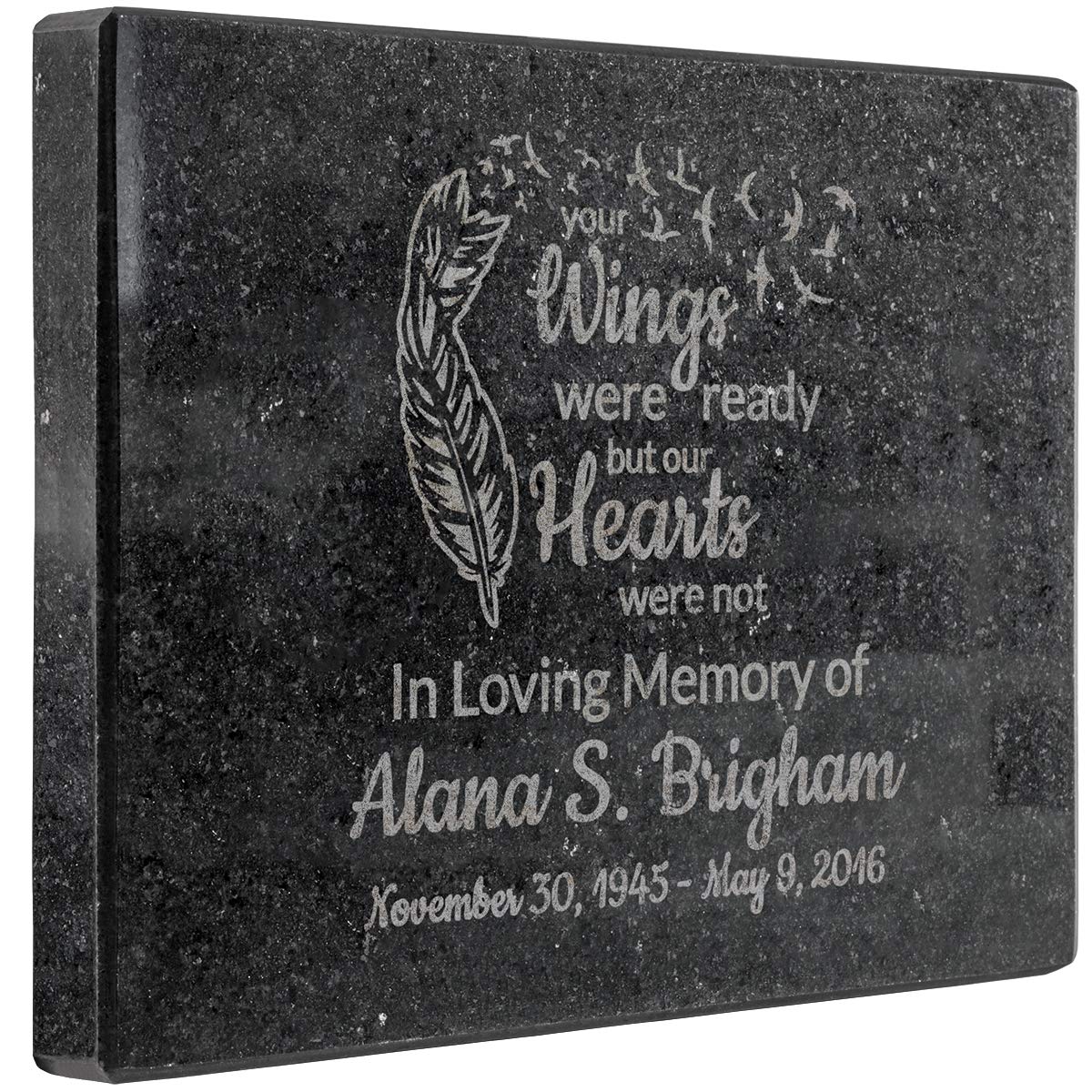 Plaquemaker Personalized Granite Memorial Stone With Custom Name And Dates Great Sympathy Gift Garden Memorial Or Tribute To A L