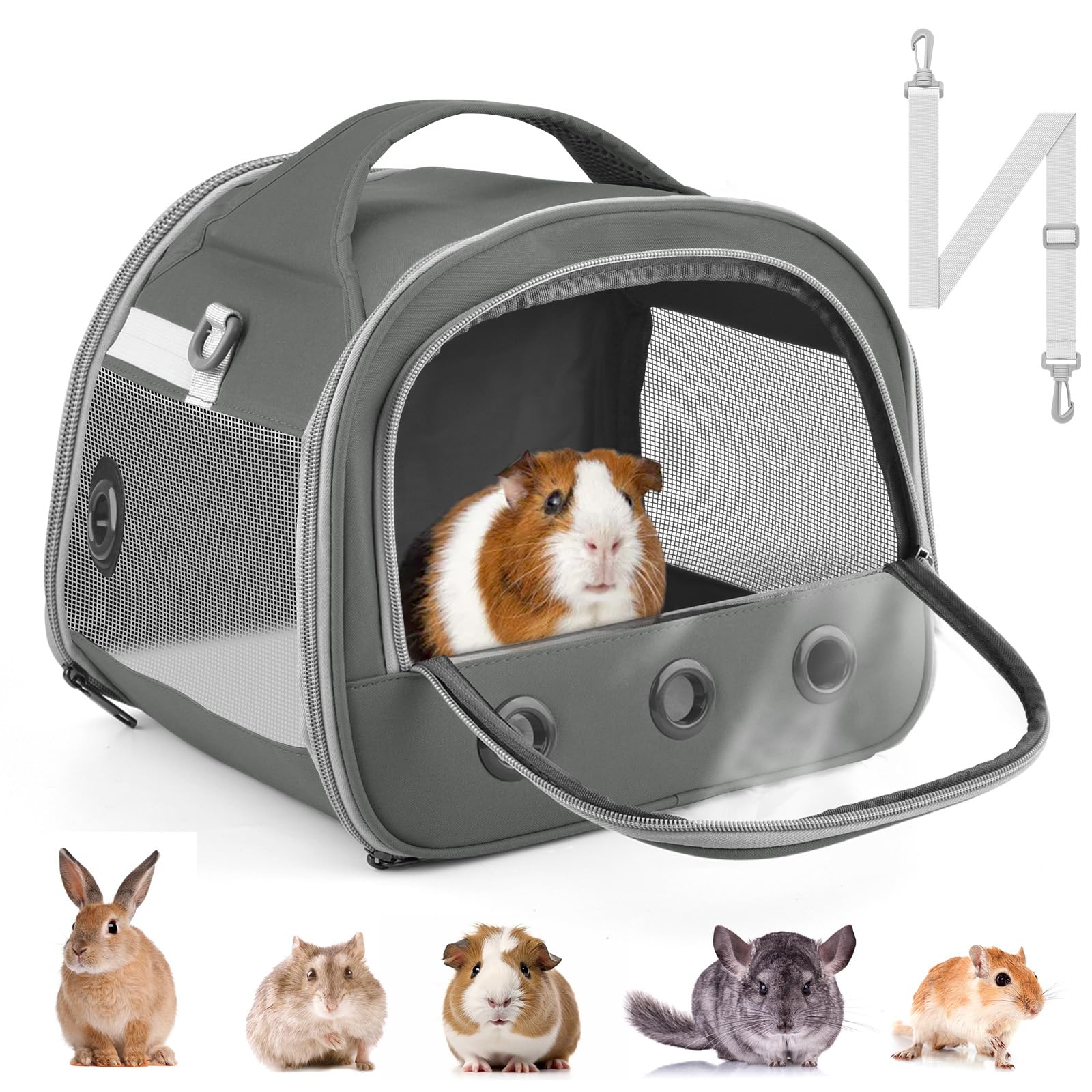 Bissap Guinea Pig Carrier Bag, Portable Small Animal Carrier Pouch For Hamster Chinchilla Rabbit Gerbil Hedgehog Sugar Glider Ou