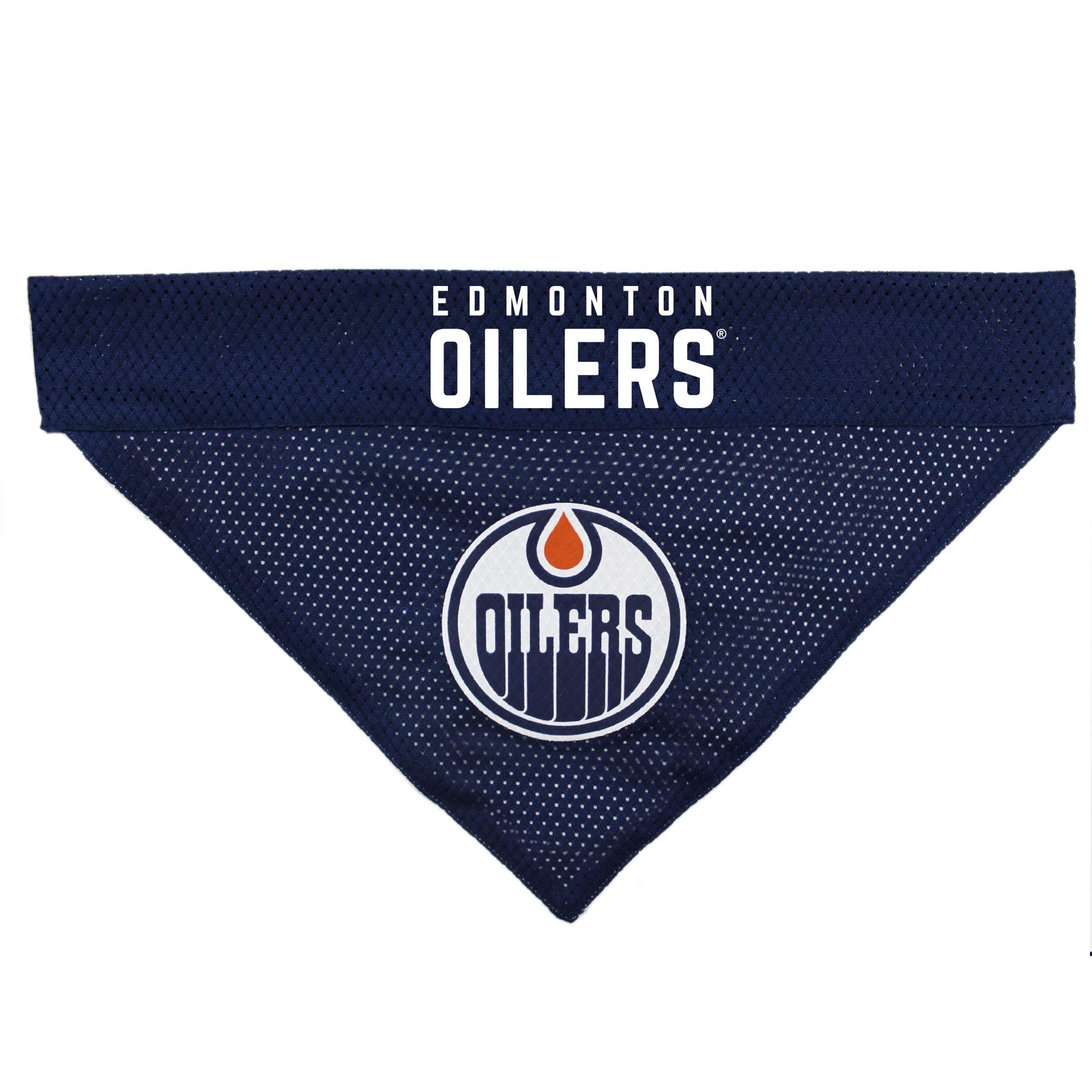 Nhl Edmonton Oilers Bandana For Dogs & Cats, Large/X-Large. - Cute & Stylish Bandana! The Perfect Hockey Fan Scarf Bandana, Grea