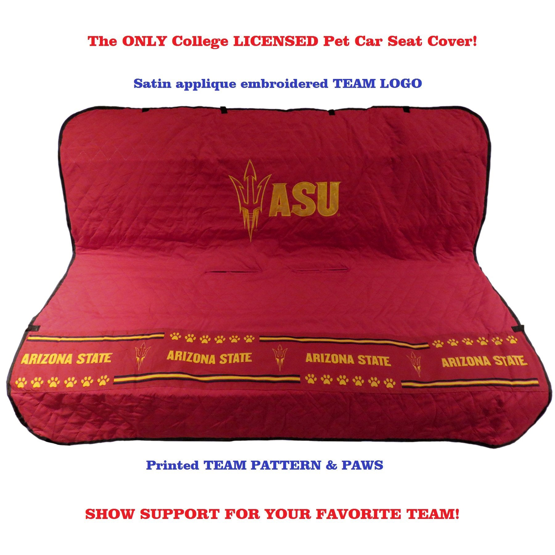 Pets First Collegiate Arizona State Sun Devils Pet Car Seat Cover