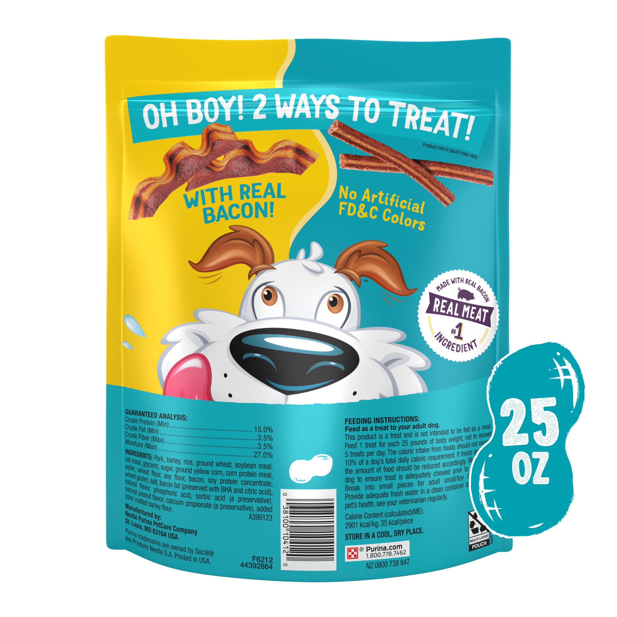 Purina Beggin Flavor Stix & Strips with Bacon & Peanut Butter Dog Treats - 25 oz. Pouch