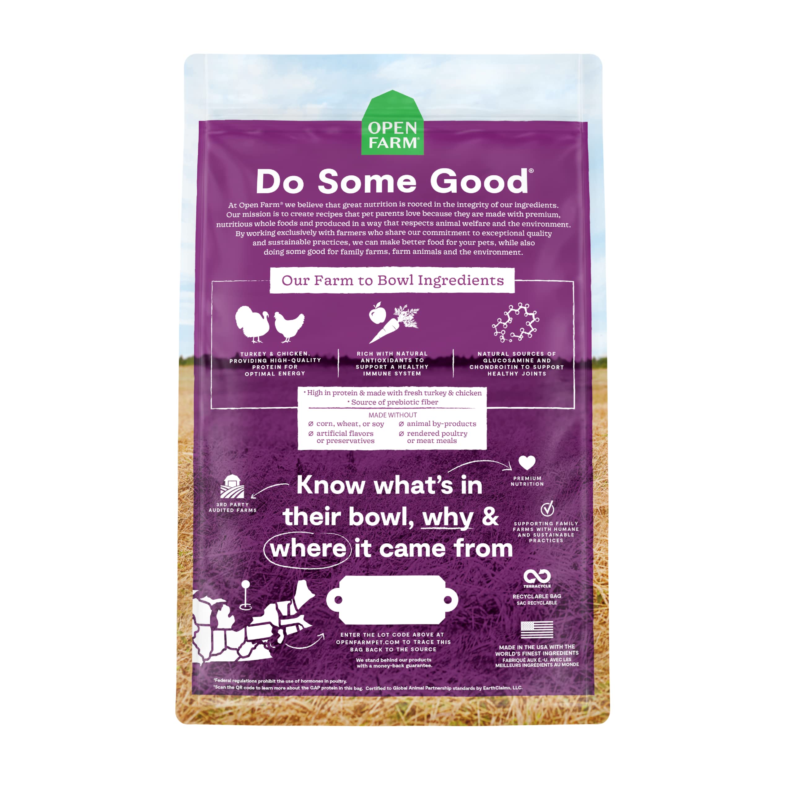 Open Farm Grain-Free Dry Dog Food with Ethically Sourced Ingredients, Non-GMO Veggies & Superfoods to Support Joints & Mobility,