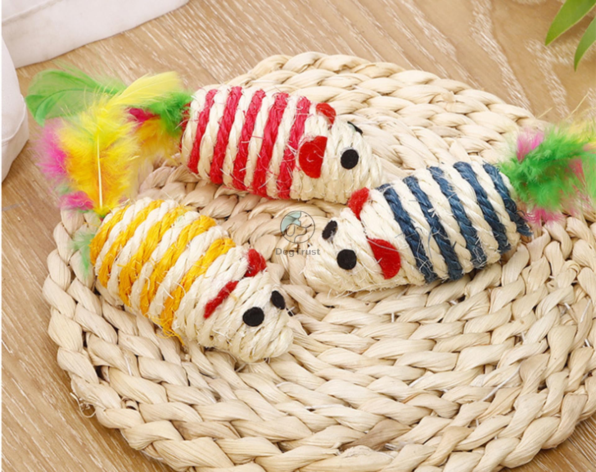 Dog Trust Mouse Cat Toy For Cats And Kittens, Set Of 3 Multicolor
