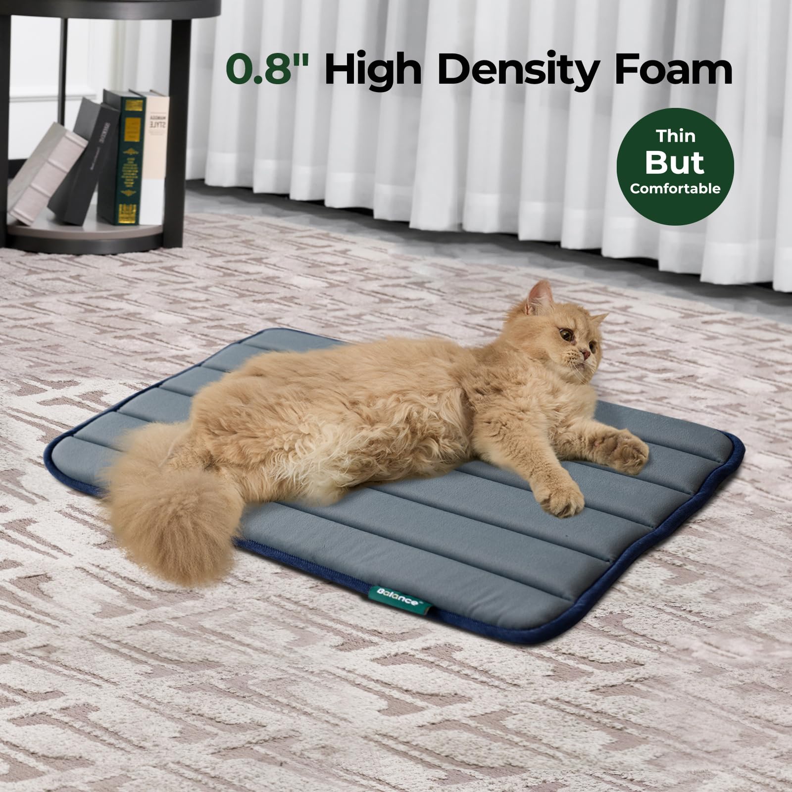 BALANCE Dog Crate Pad, Dog Foam Crate Mat Kennel Pad, Washable Water-Resistant Pet Bed Flat Dogs Cage Mat for Small Dogs, 2 Pack