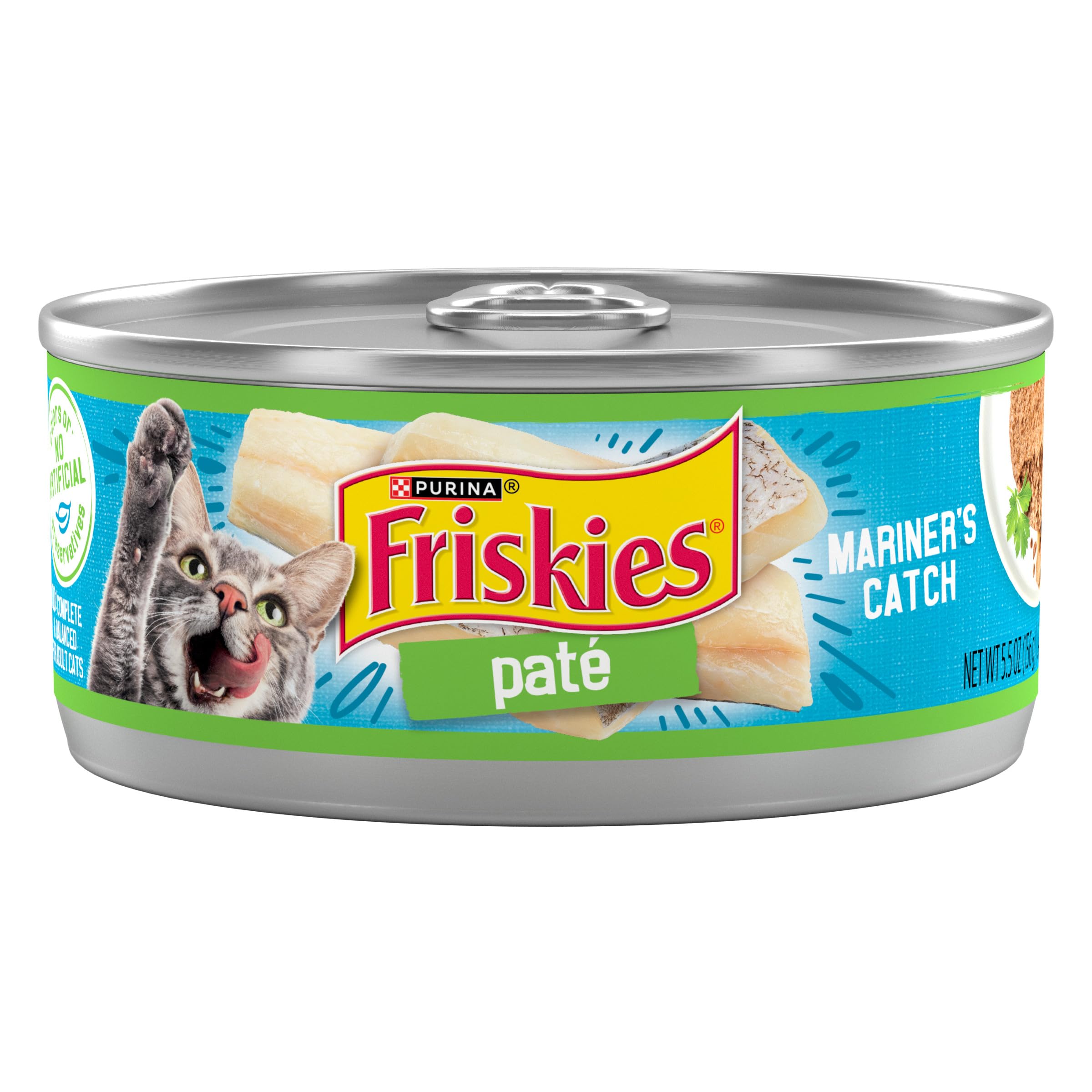 Purina Friskies Wet Cat Food Pate, Mariners Catch - (Pack of 24) 5.5 oz. Cans