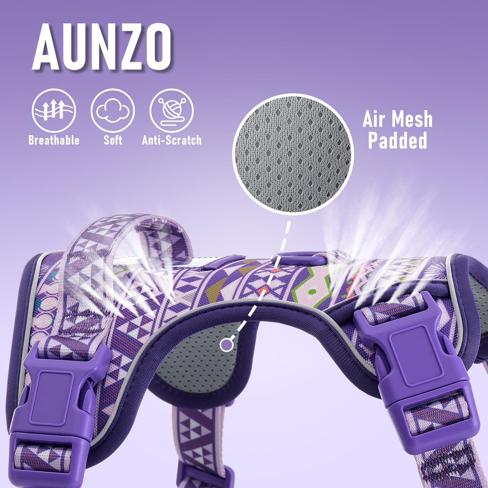 Small Dog No Pull Dog Harness, Pet Harness With Id Card Reflective Strip Soft Padded Handle, Adjustable Vest Harness For Walking