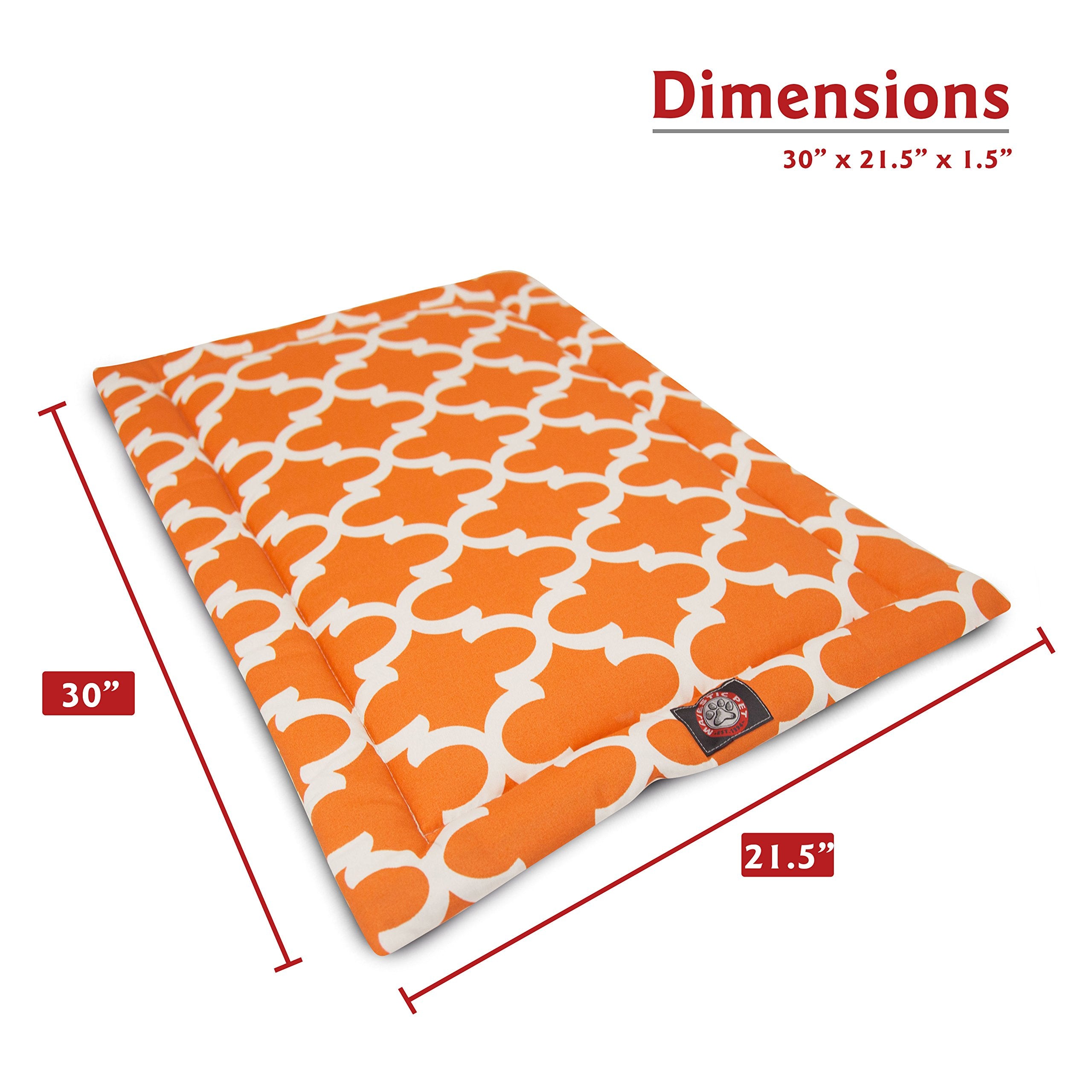 30'' Trellis Peach Orange Crate Dog Bed Mat By Majestic Pet Products