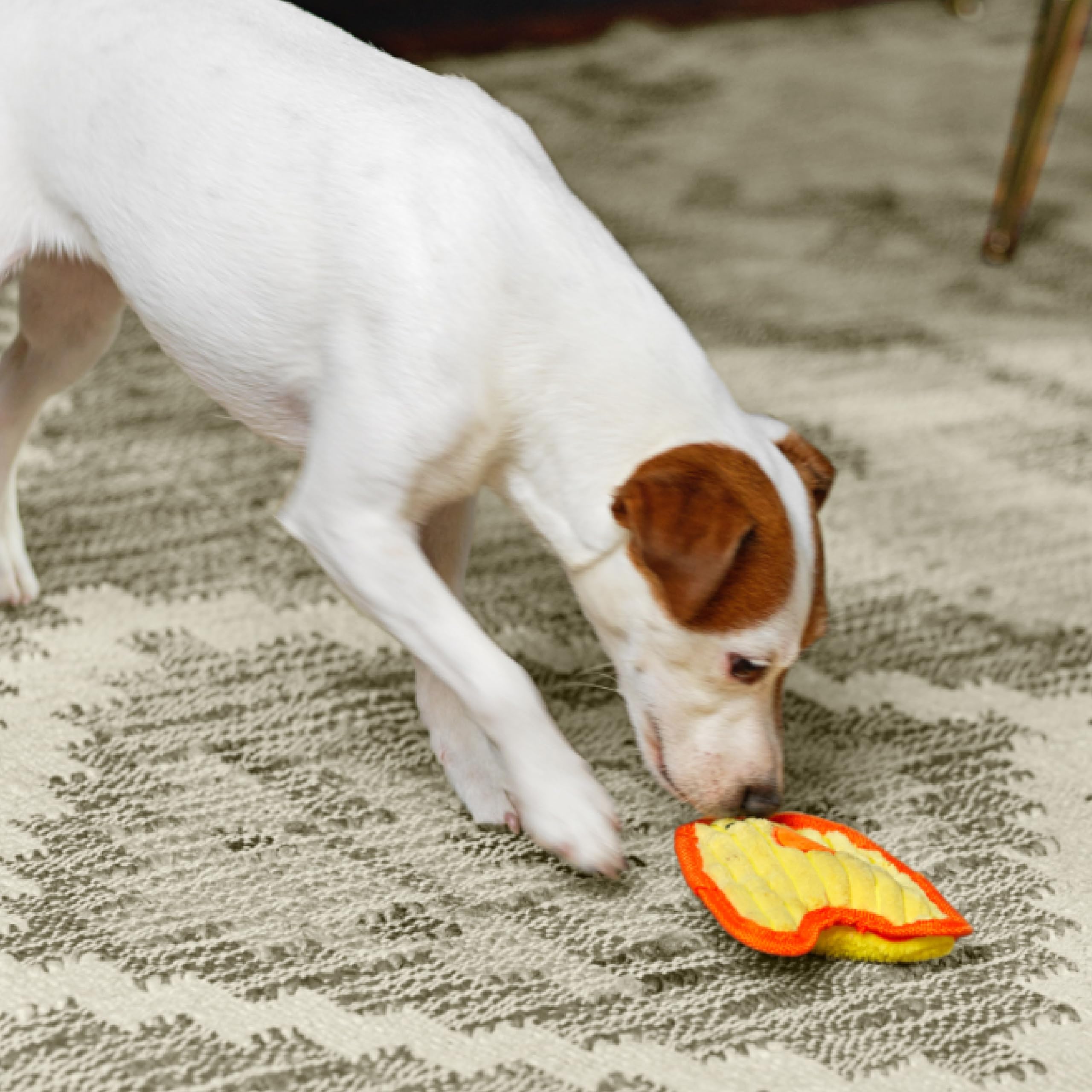 Outward Hound Durablez Tough Plush Squeaky Dog Toy, Chicken, Yellow, Xs