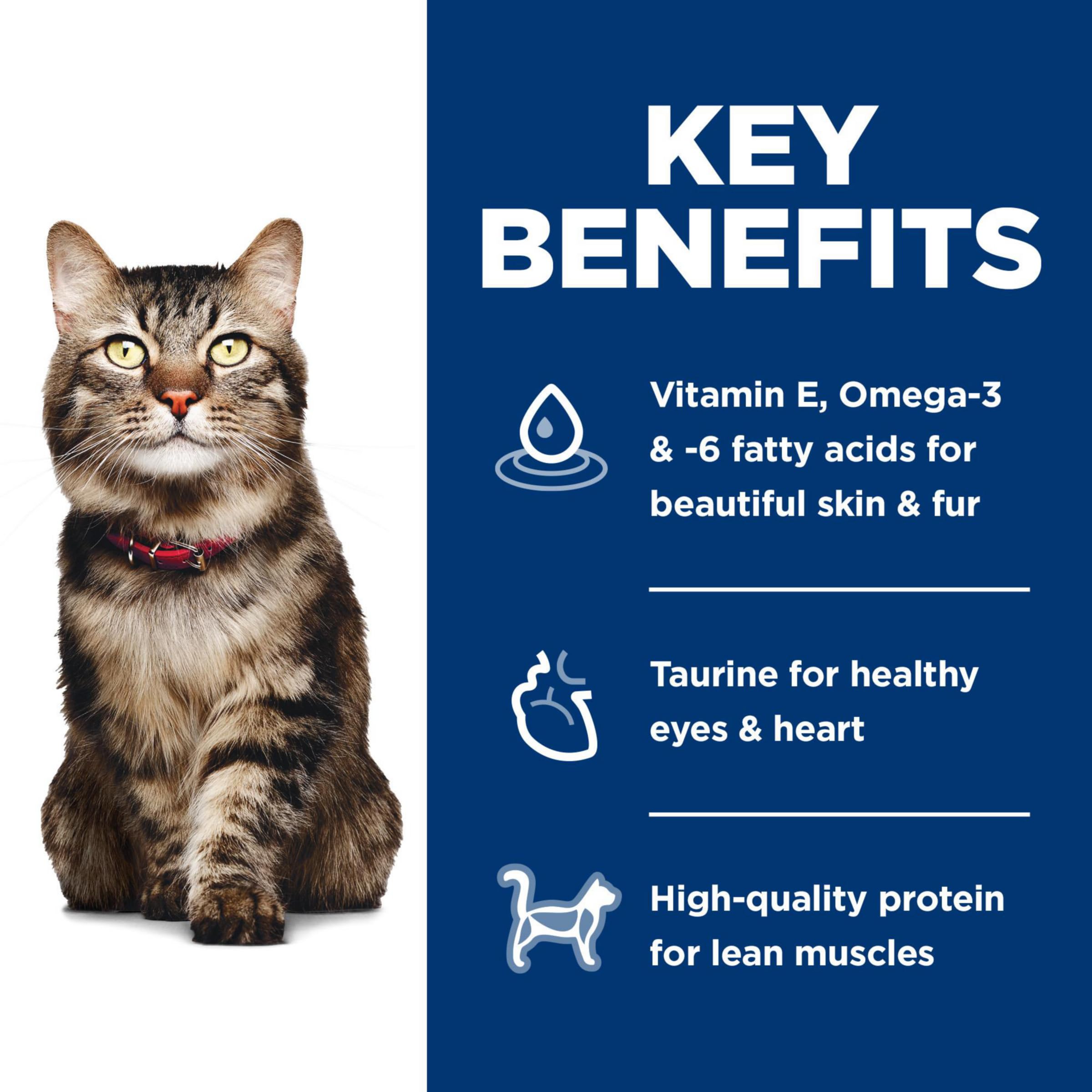 Hills Science Diet Hairball Control, Senior Adult 7+, Hairball Control Support, Dry Cat Food, Chicken Recipe, 3.5 lb Bag