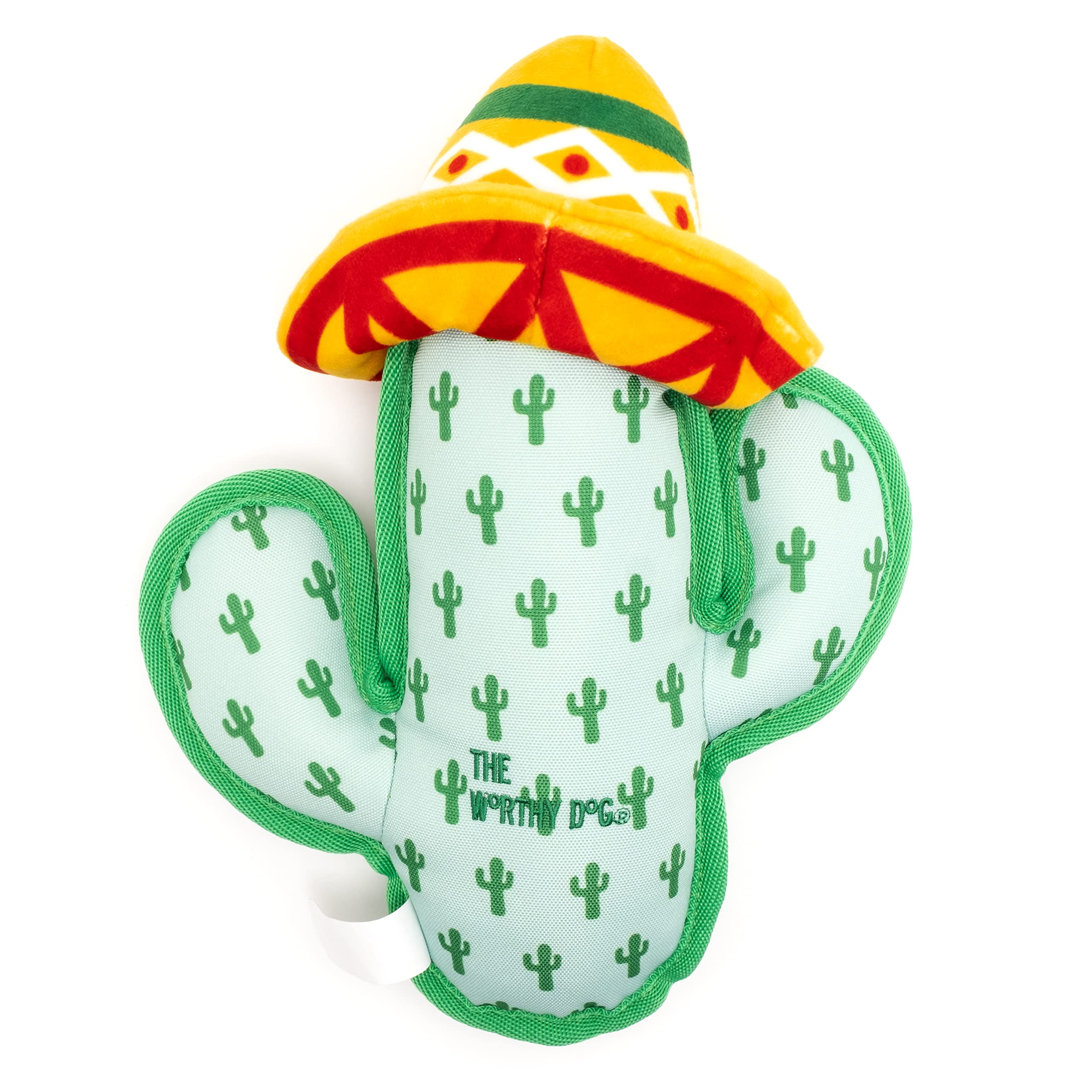 The Worthy Dog Cactus Toy | Durable & Chew-Resistant | Engaging Play With Multiple Squeakers | Made With Safe, Non-Toxic Material | Perfect For Indoor & Outdoor Play | Tug & Toss & Play Large