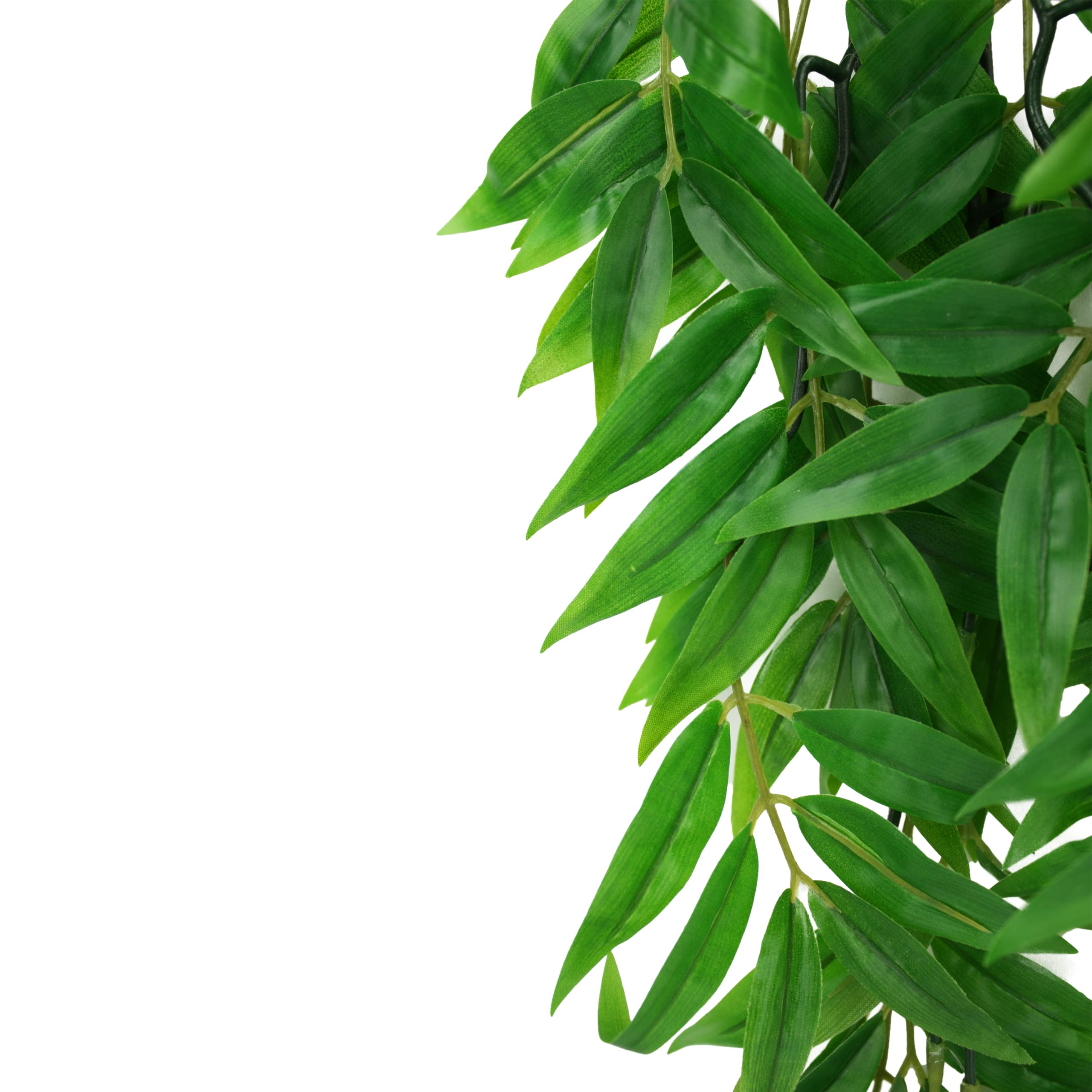 Multipet Komodo Reptile Terrarium Bamboo Hanging Vine Plant - 16" Plastic Climbing Decoration, Multi Color, Model 93300-1