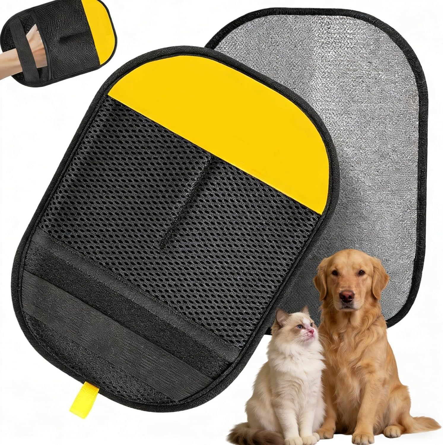Psk Pet Mart Reusable Pet Hair Removal Mitt, Washable Fur Remover Glove For Dogs And Cats, Grooming Tool For Couch Sofa Furnitur