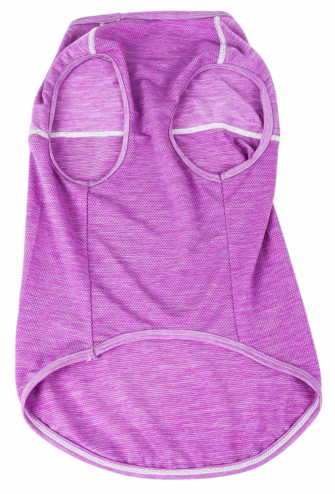 Pet Life Active 'Aero-Pawlse' Heathered Quick-Dry And 4-Way Stretch-Performance Dog Tank Top T-Shirt(D0102H7Lt8W.)