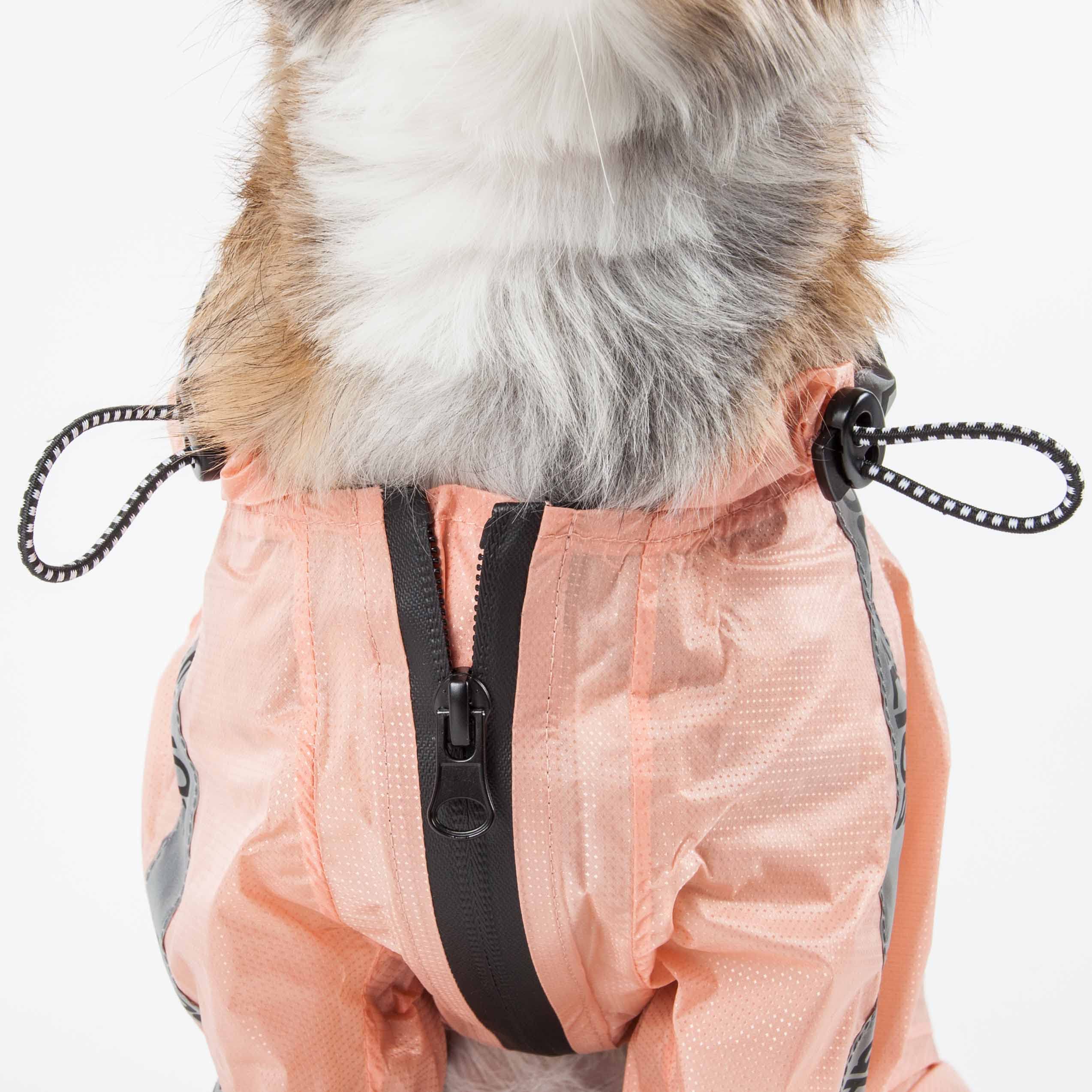 Dog Helios Torrential Shield Waterproof And Adjustable Full Body Dog Raincoat, Xs, Pink