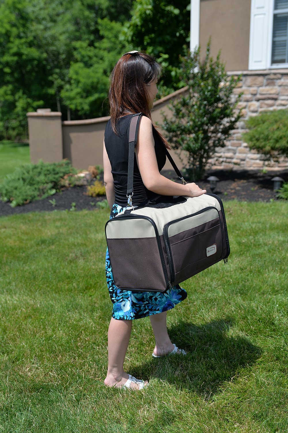 Armarkat Pet Carrier, Beige & Chocolate, PC102R