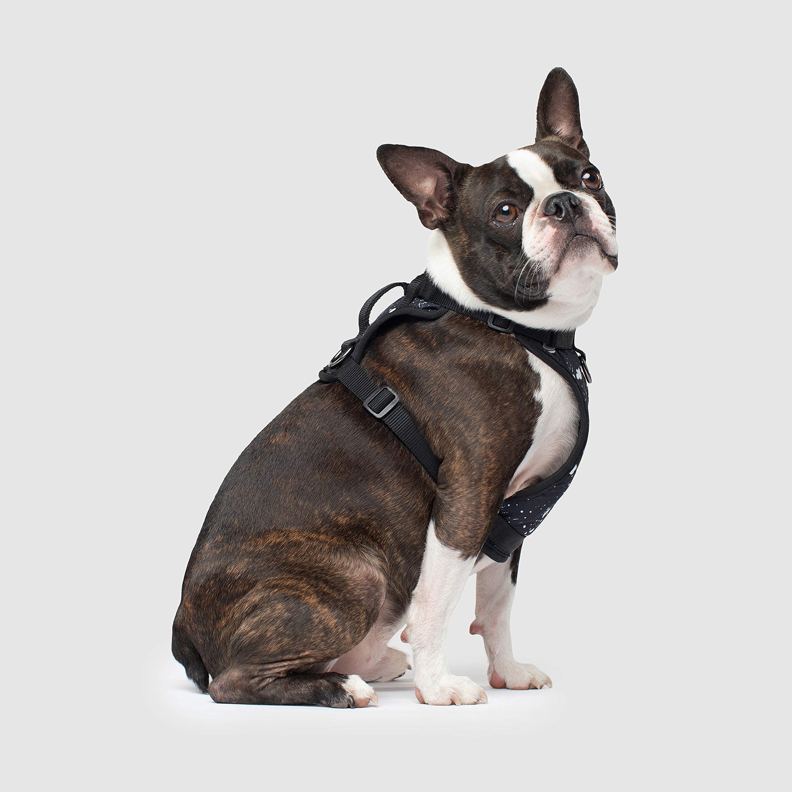 Canada Pooch No Pull Dog Harness Adjustable Dog Harness For Walking Dogs Seat Belt Harness, Front & Back D-Rings For Comfort & Control - Splatter/L