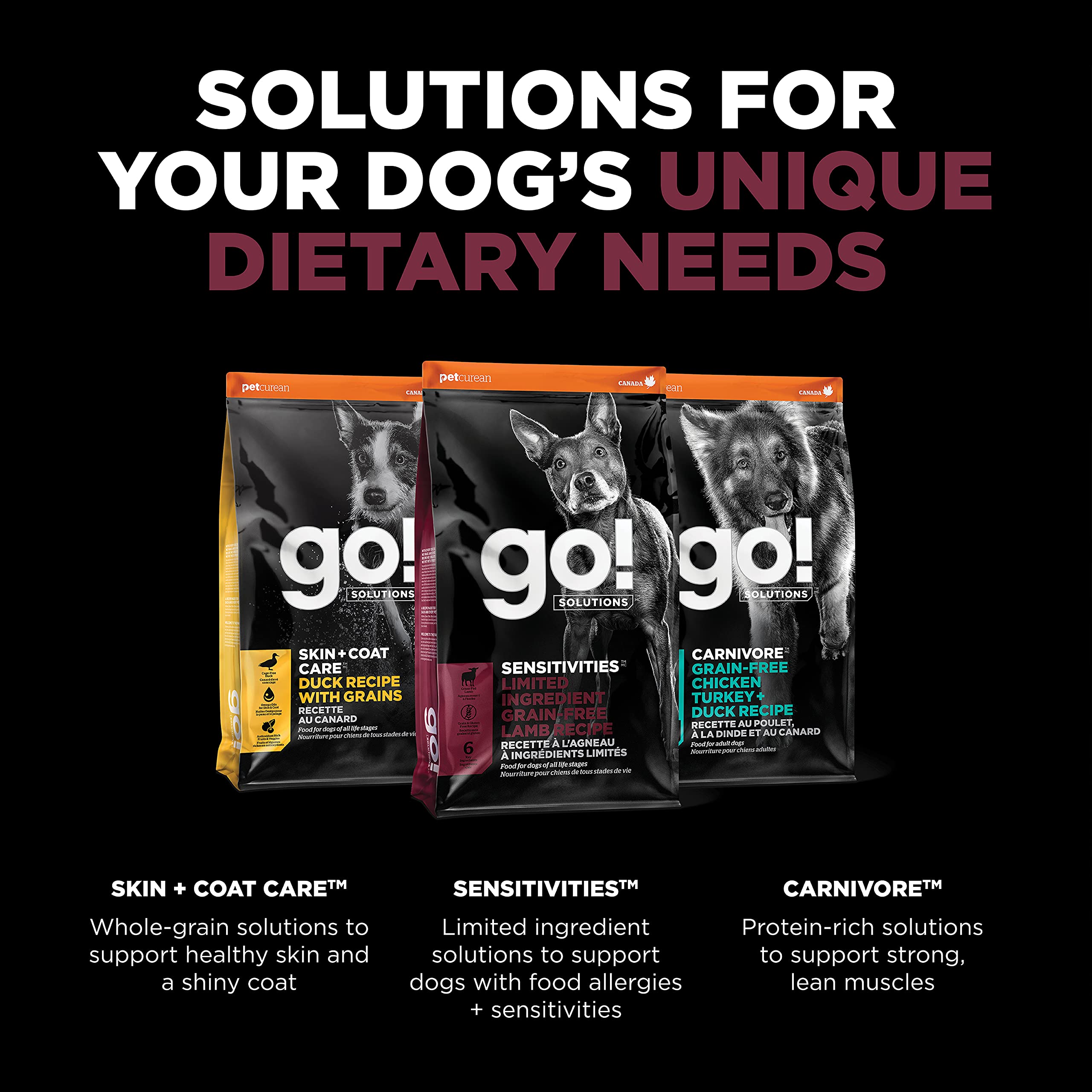 Go! Solutions Sensitivities Limited Ingredient, Grain-Free Dry Dog Food, Lamb Recipe for Sensitive Stomach, 3.5 lb Bag