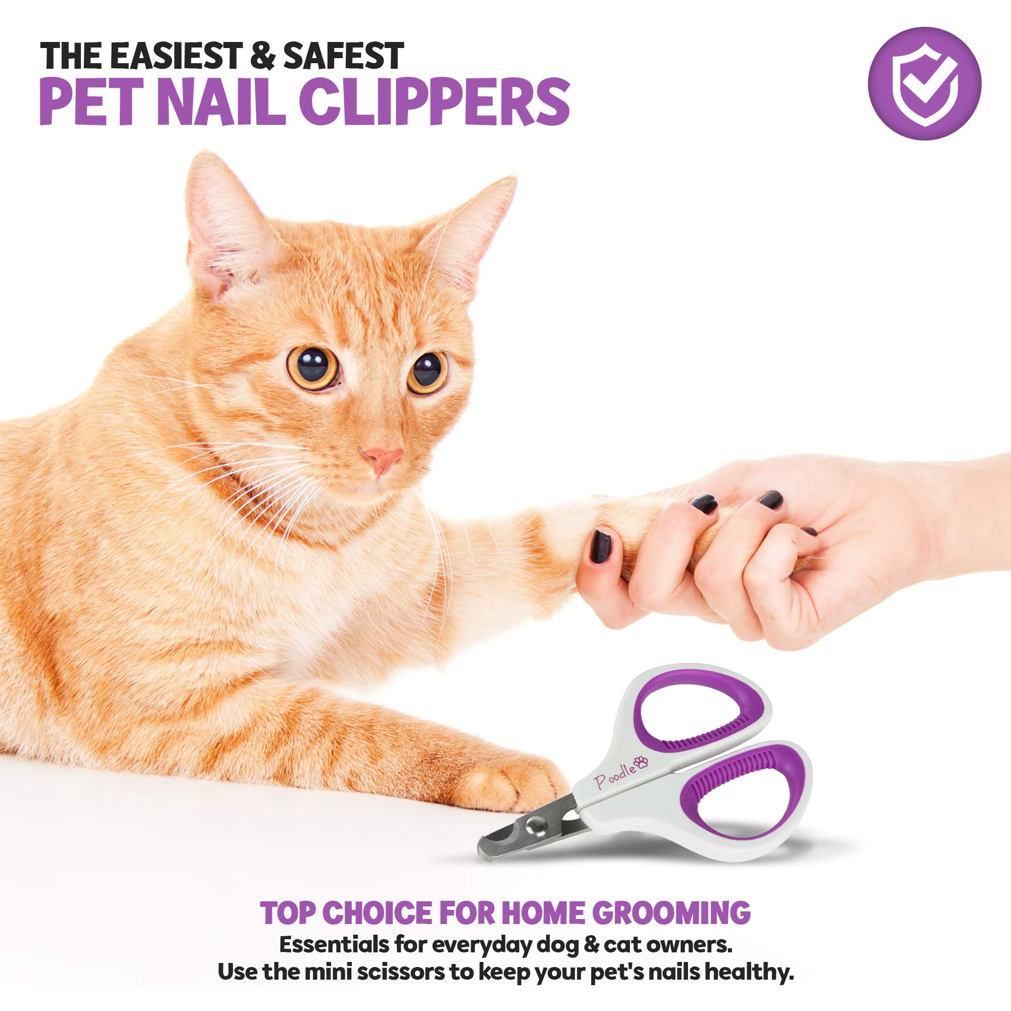 Cat Nail Clipper, Dog Nail Trimmers - Pet Claw Scissors For Cats, Dogs, Rabbits & Small Animals - Sharp Stainless Steel Professional Grooming Tool - Gentle Yet Effective