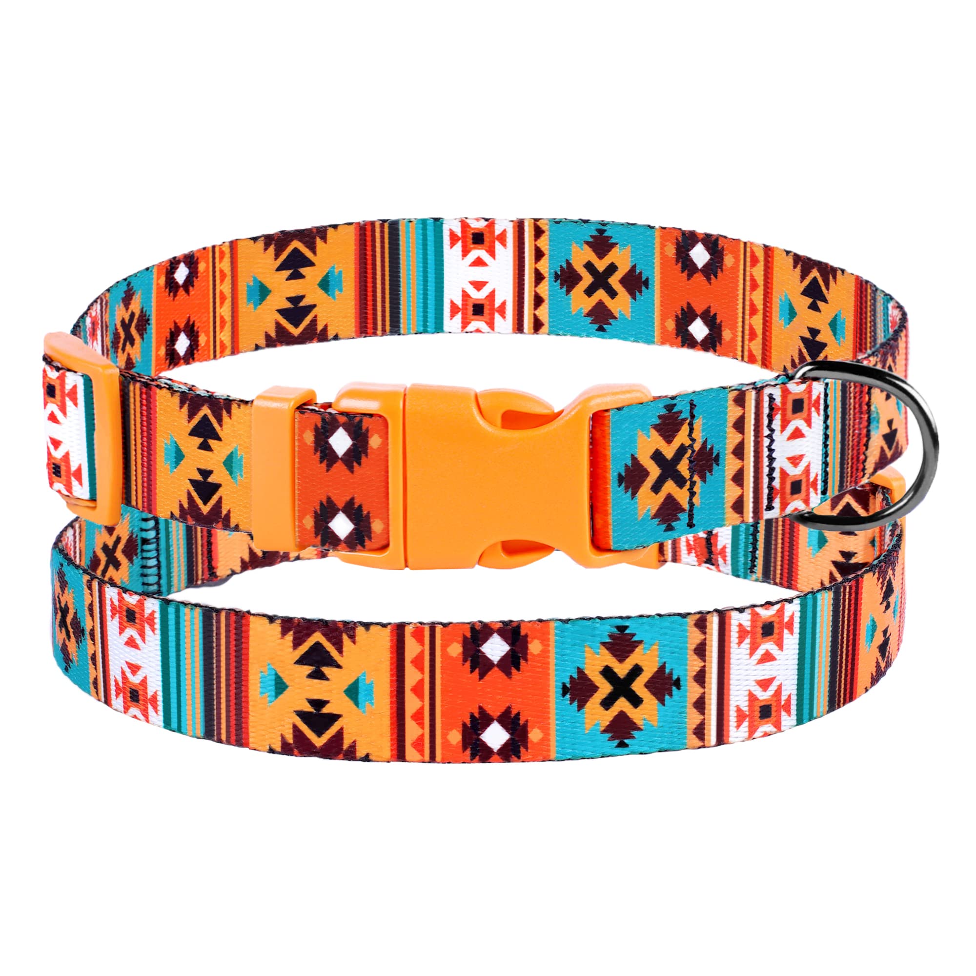 Southwest Dog Collar Tribal Pattern Adjustable Puppy Pet Collars For Small Medium Large Dogs Aztec Print (Southwest, Neck Fit 10'-13')