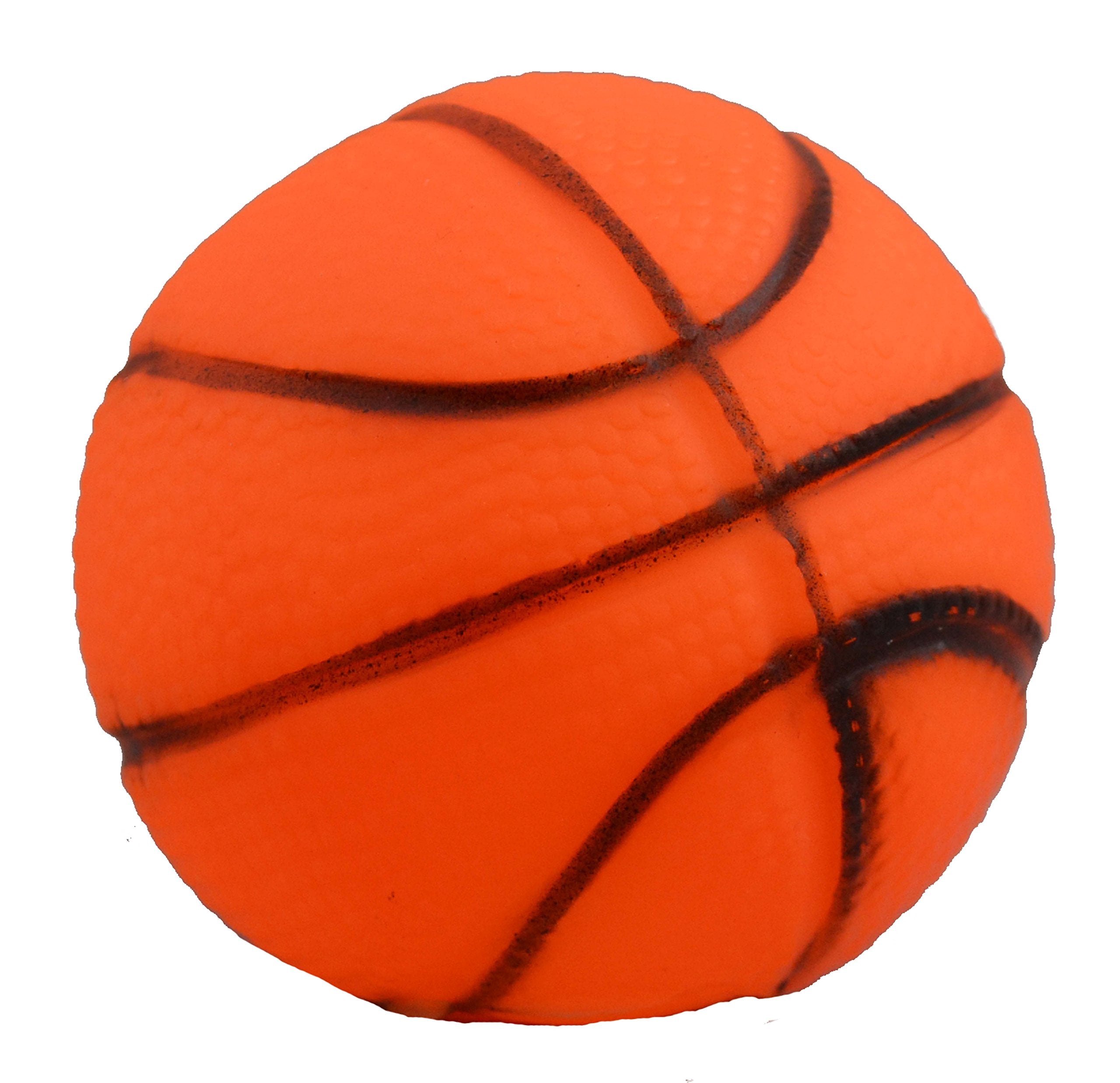 Amazing Pet Products Dog Vinyl Squeak Toy, Vinyl Basketball, 3-Inch
