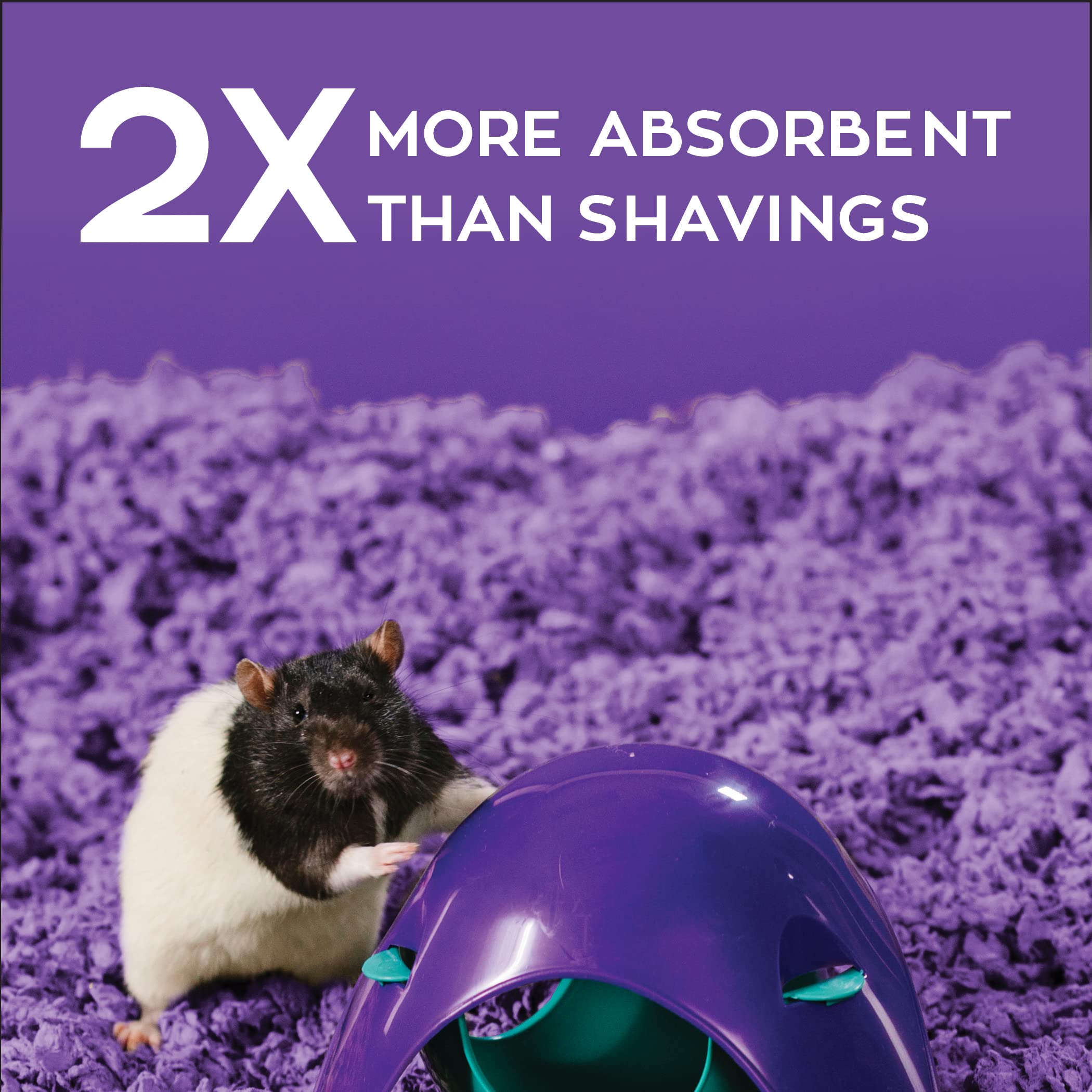 Carefresh 99% Dust-Free Playful Purple Natural Paper Small Pet Bedding With Odor Control, 50 L