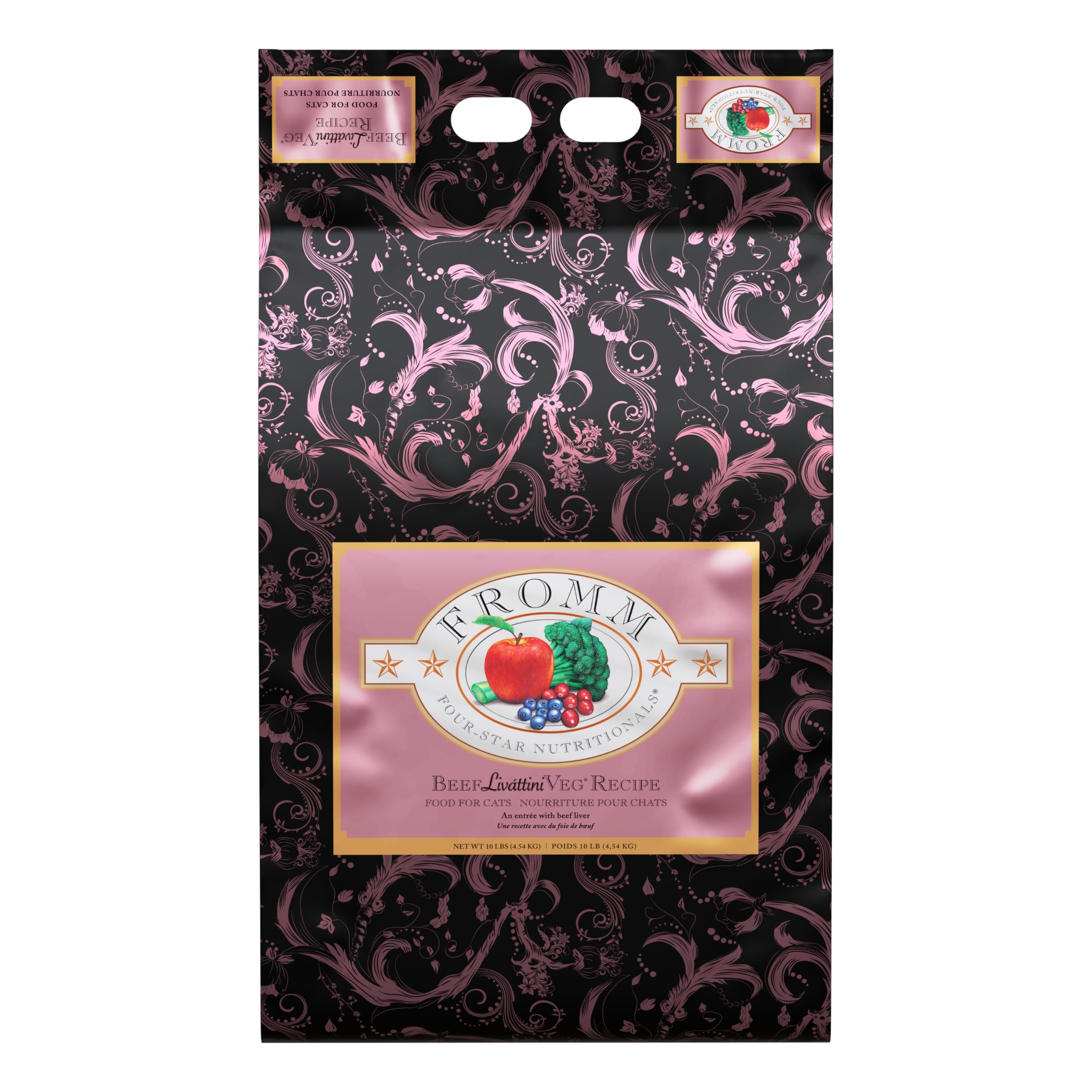 Fromm Four-Star Nutritionals Beef Livattini Veg Cat Food - Premium Dry Cat Food - Beef Recipe - 10 lb