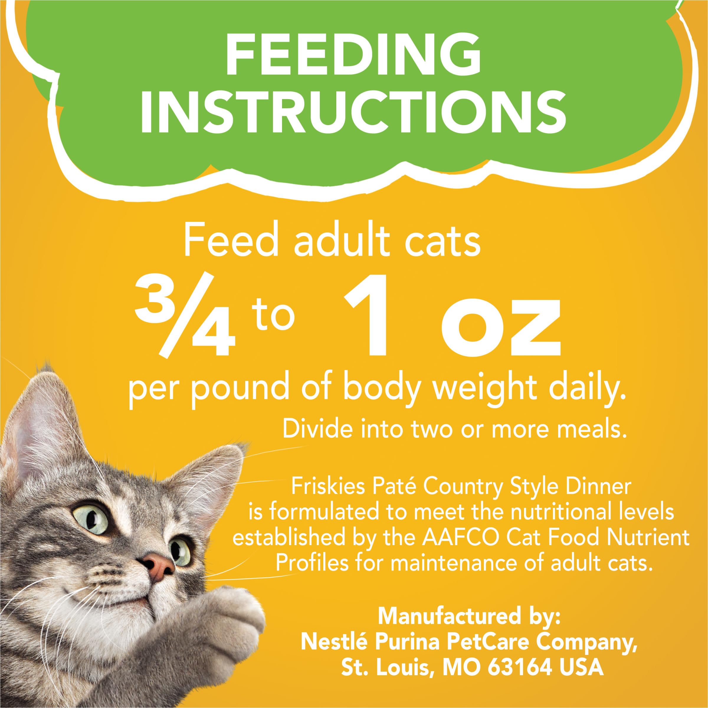 Purina Friskies Wet Cat Food Pate, Country Style Dinner - (Pack of 24) 5.5 oz. Cans