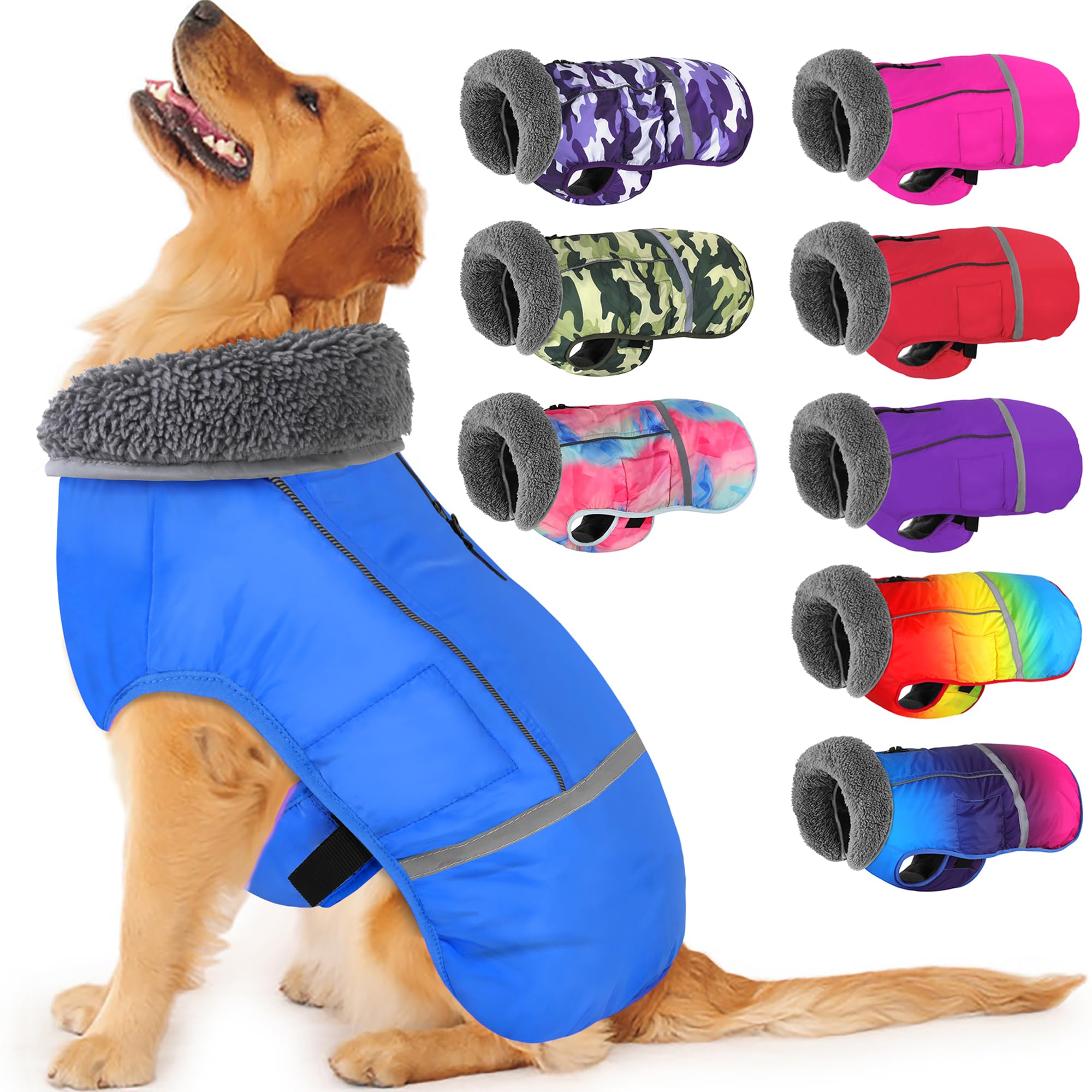 Dogcheer Dog Coat - Waterproof, Adjustable Winter Coat With Buckle, Reflective, Windproof, Snow Jacket, Fleece Sweater For Small