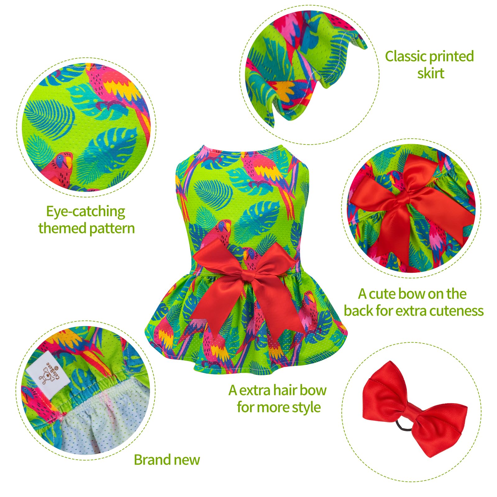 Cutebone Dog Mesh Dress Puppy Sundress Pet Outfit Summer Fashion For Small Dogs Girl Cat Clothes Bf24Xs