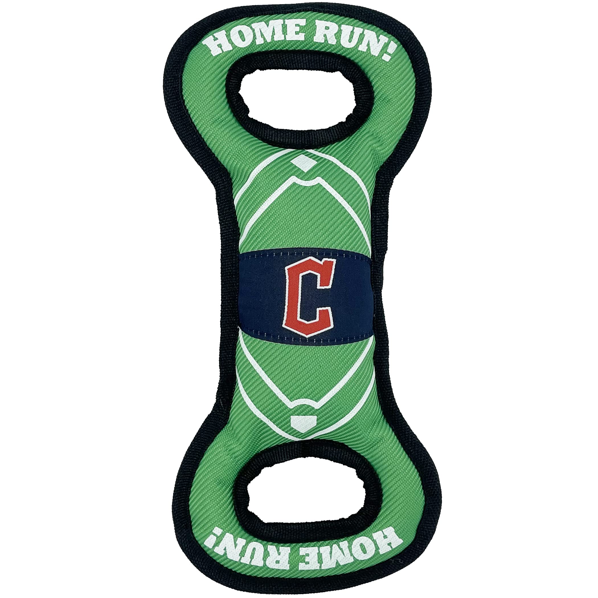 Pets First Mlb Cleveland Guardians Nylon Field Toy, Baseball Field Dog Toy. Tough And Durable Pet Toy With Woven Team Logo, Doub