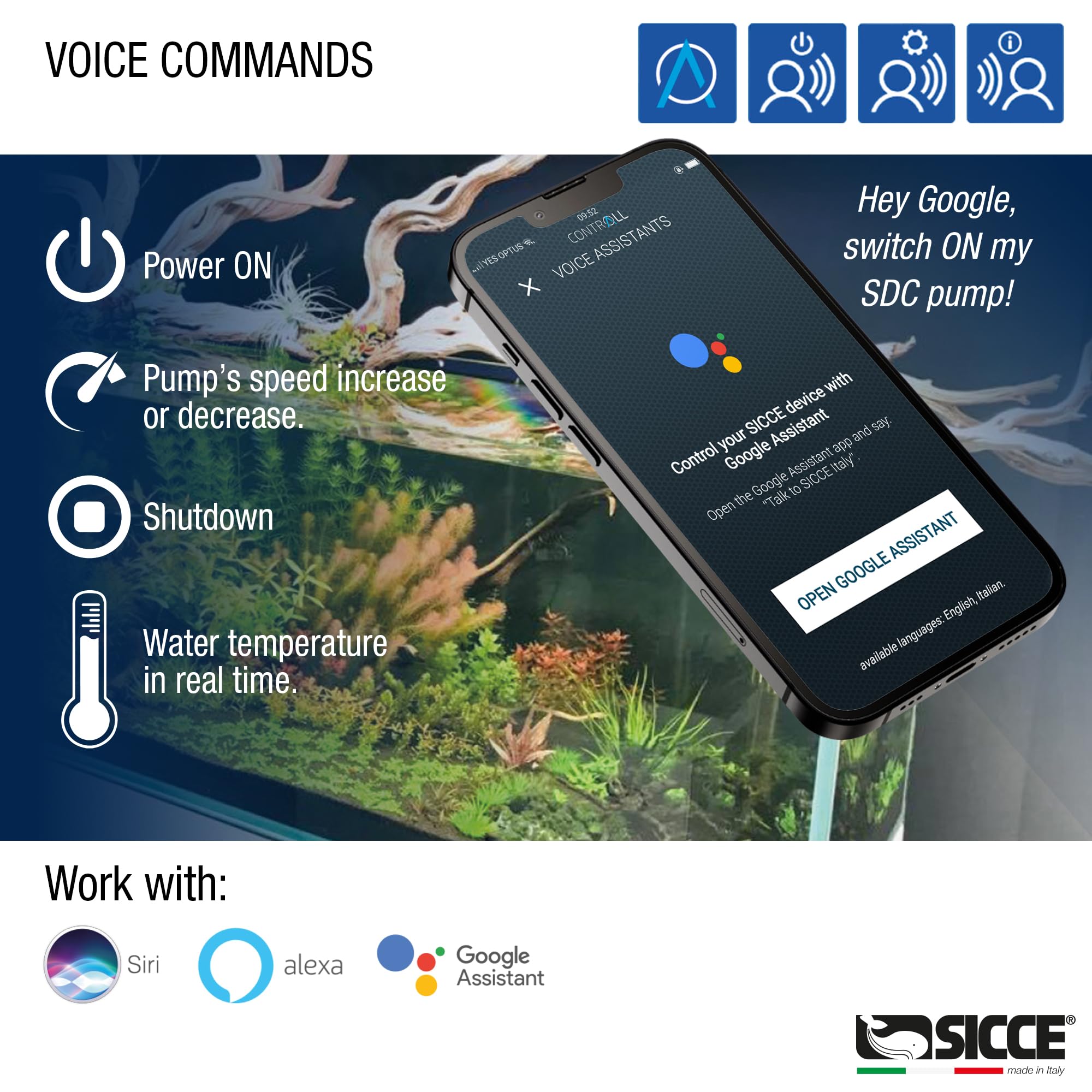 SICCE Syncra SDC 7.0 Water Pump 800-1900 gph WIFI Apex Controllable Aquarium DC Return with Controller | Quiet, Submersible or E