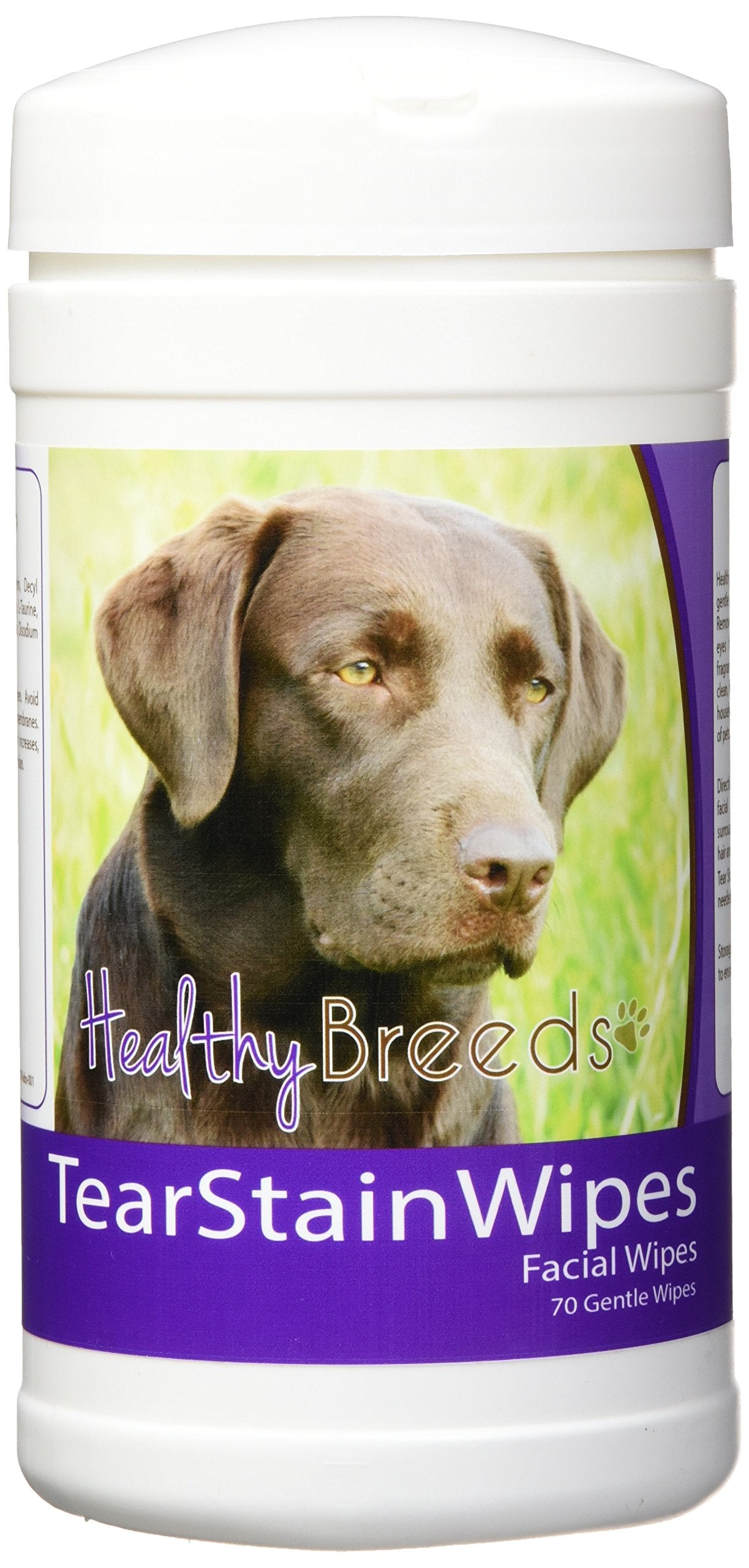 Healthy Breeds Labrador Retriever Tear Stain Wipes 70 Count