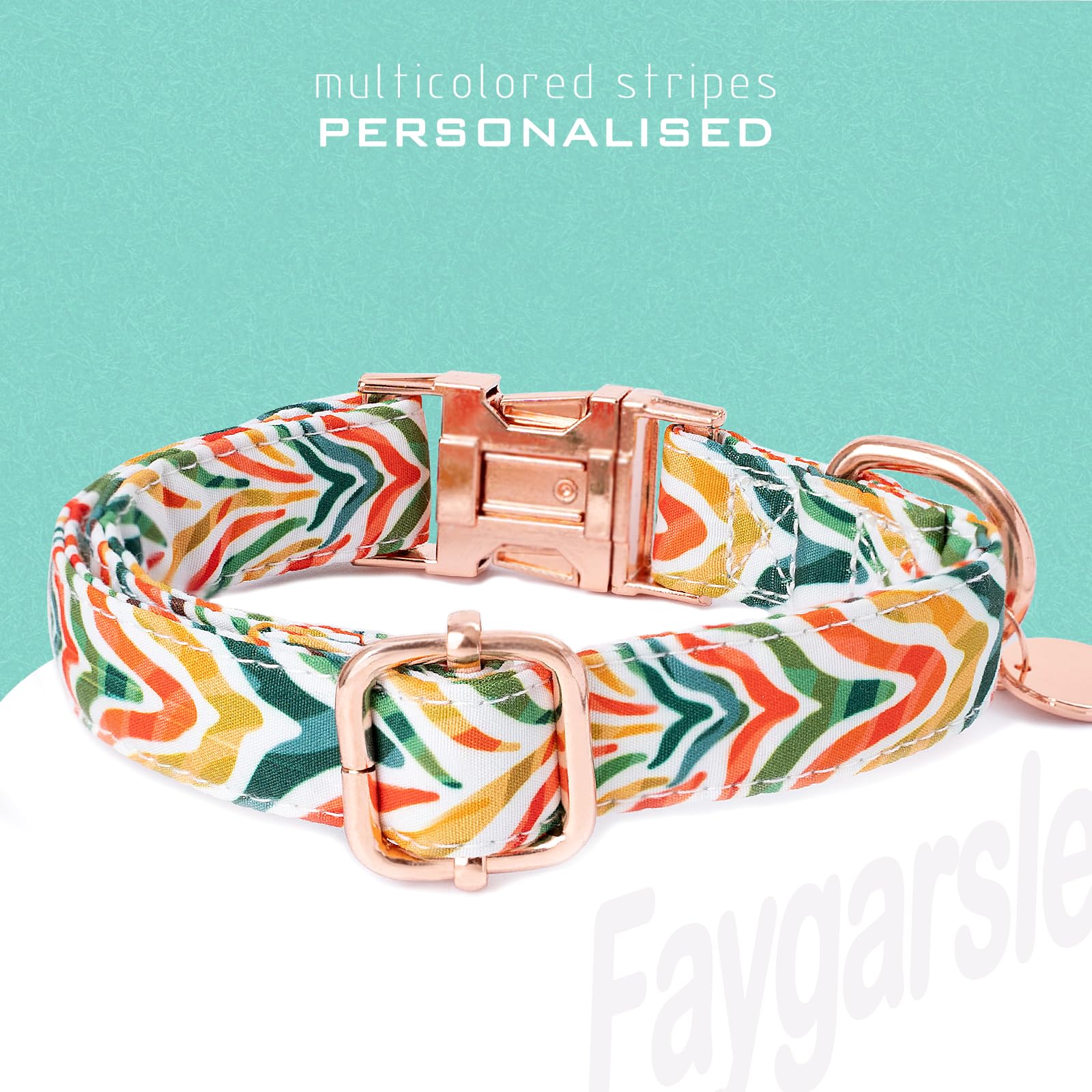 Faygarsle Multicolor Pattern Dog Collar For Small Medium Large Dogs Cute Puppy Collars For Female Dogs For Summer Spring Wedding