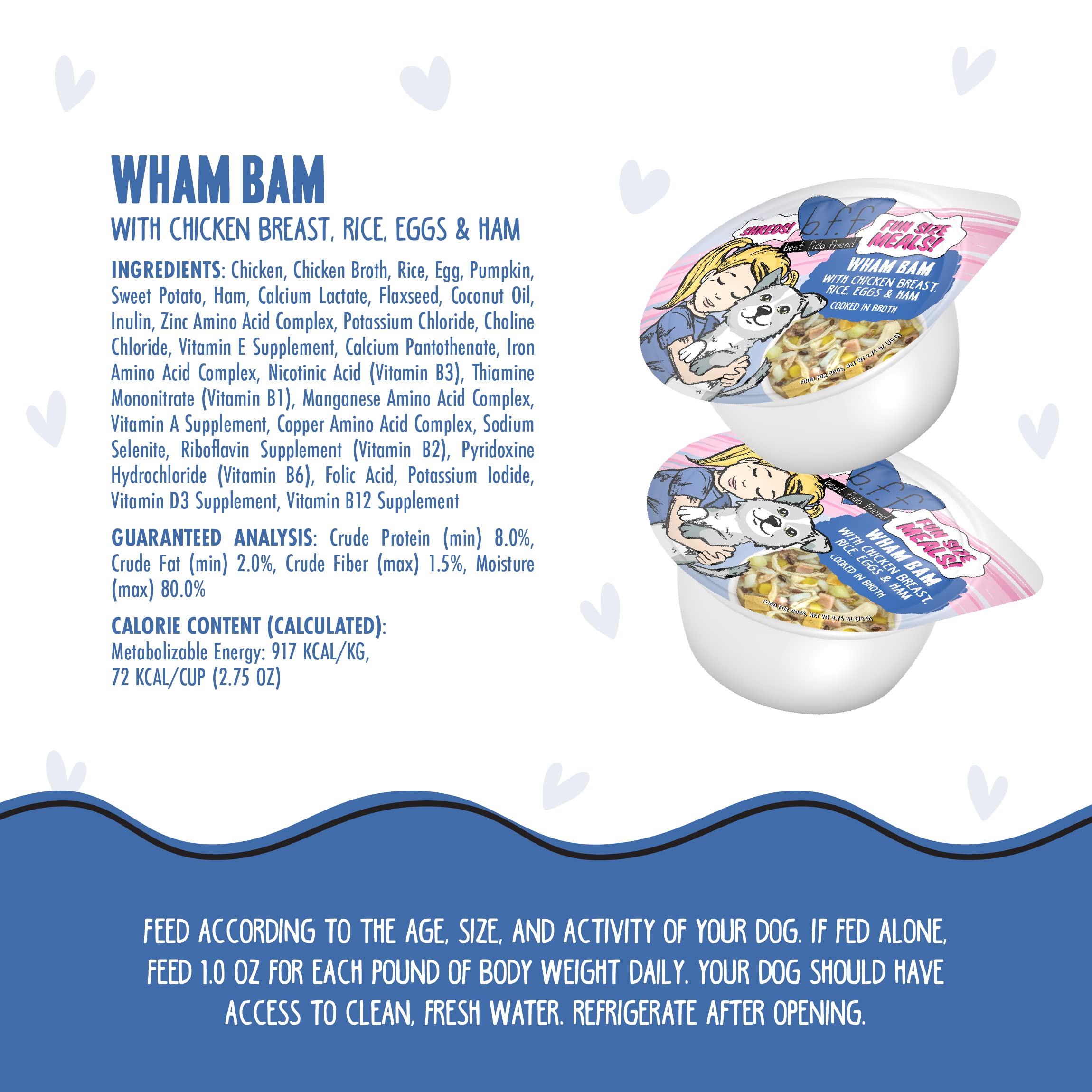 Weruva Best Fido Friend Fun Size Meals for Dogs, Wham Bam, 2.75oz Cup, Pack of 12