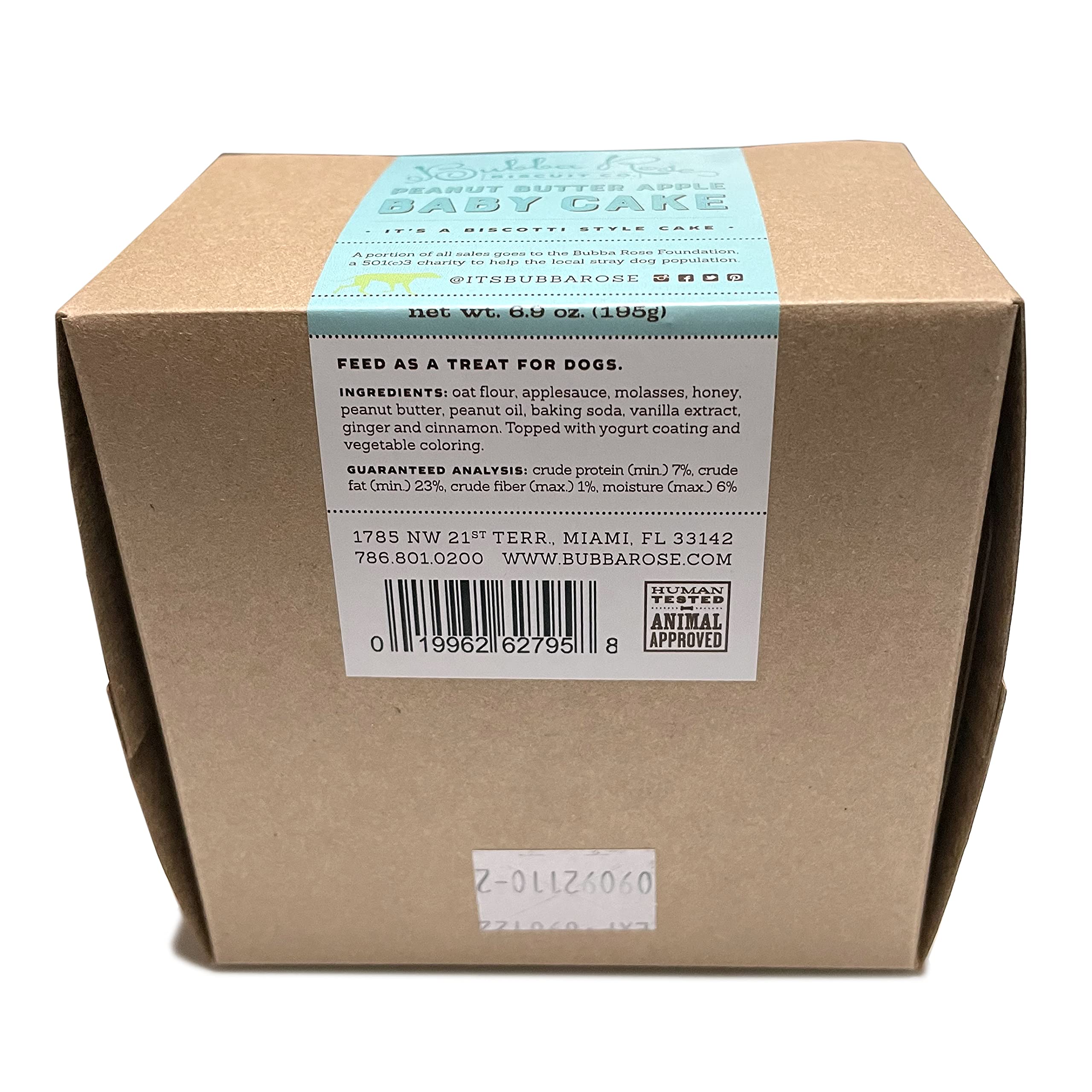 Bubba Rose Biscuit Company: White Dog Birthday Cake - Crunchy Biscuit Texture - Natural Gourmet Treat - 4.25 1 Count - Made in T