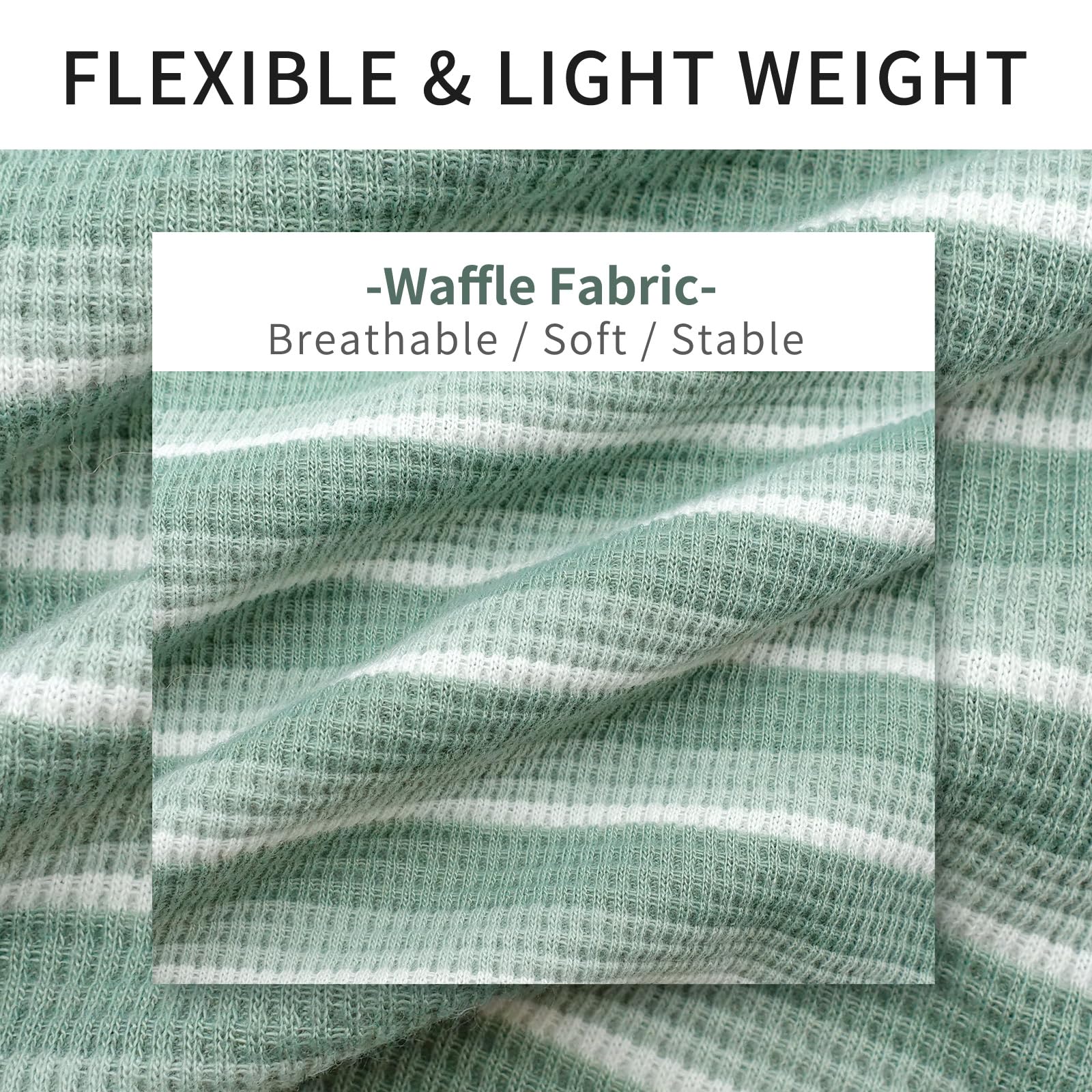 KYEESE Waffle Dog Shirts 2Pack for Small Dogs, X-Large, Lightweight Polycotton, Green+Striped, Sleeveless Tank Tops
