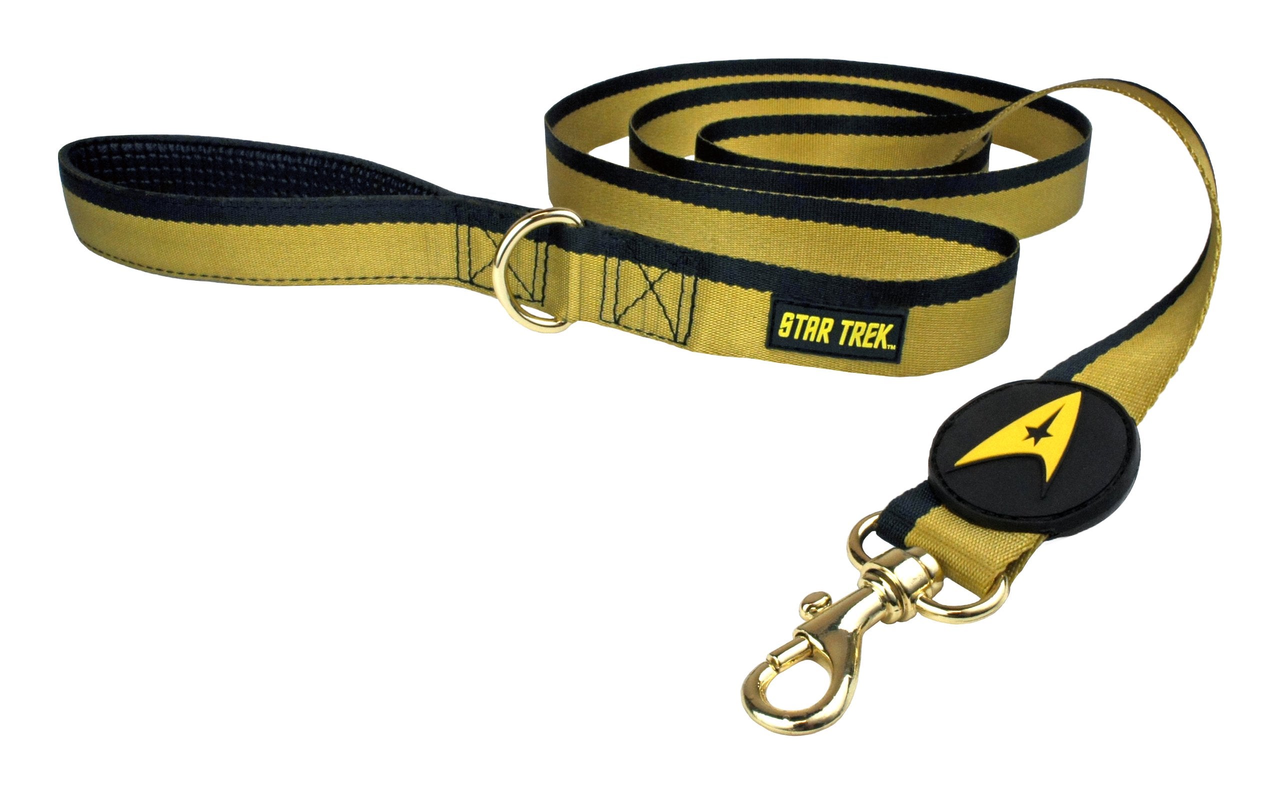 Crowded Coop Star Trek Uniform Leash/Gold
